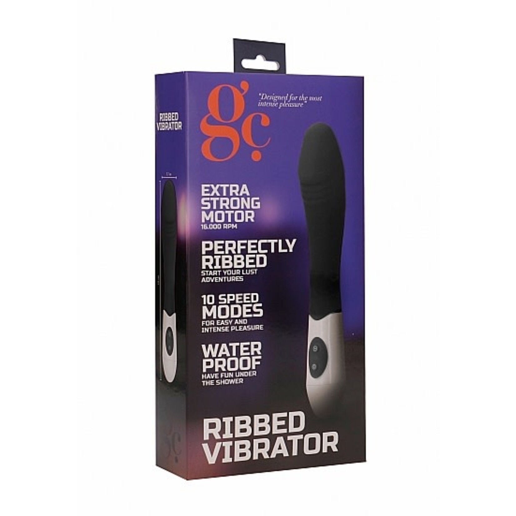 SHOTS GC RIBBED VIBRATOR BLACK