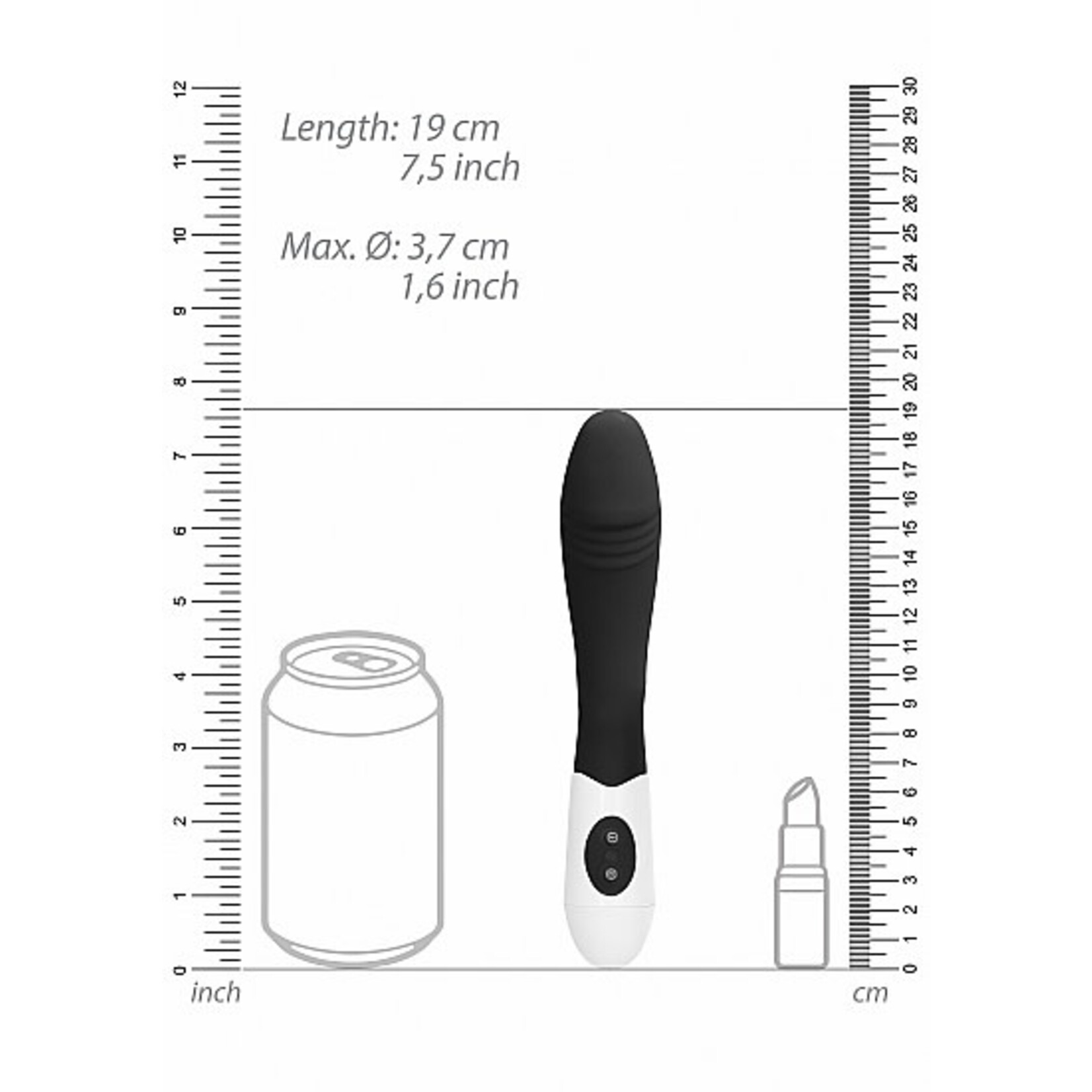 SHOTS GC RIBBED VIBRATOR BLACK