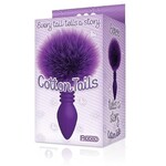 COTTONTAILS SILICONE BUNNY TAIL BUTT PLUG RIBBED PURPLE