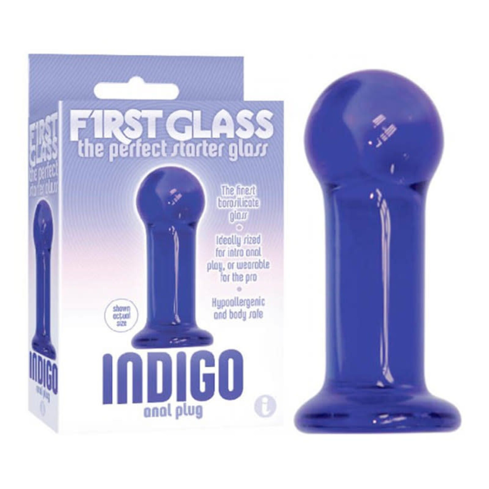 FIRST GLASS ANAL PLUG INDIGO