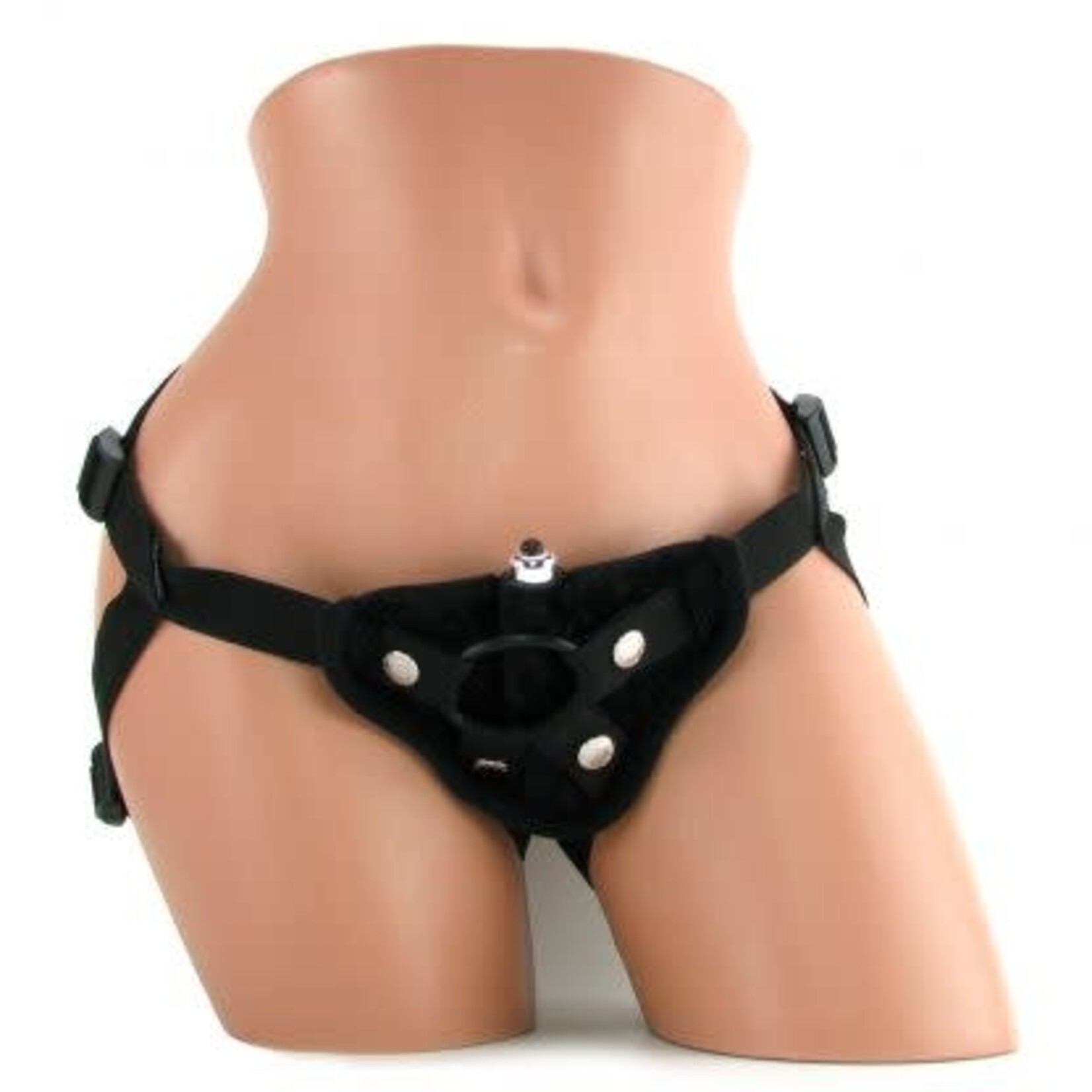 SPORTSHEETS SPORTSHEETS - VIBRATING STRAP-ON - BLACK (SS690-01)