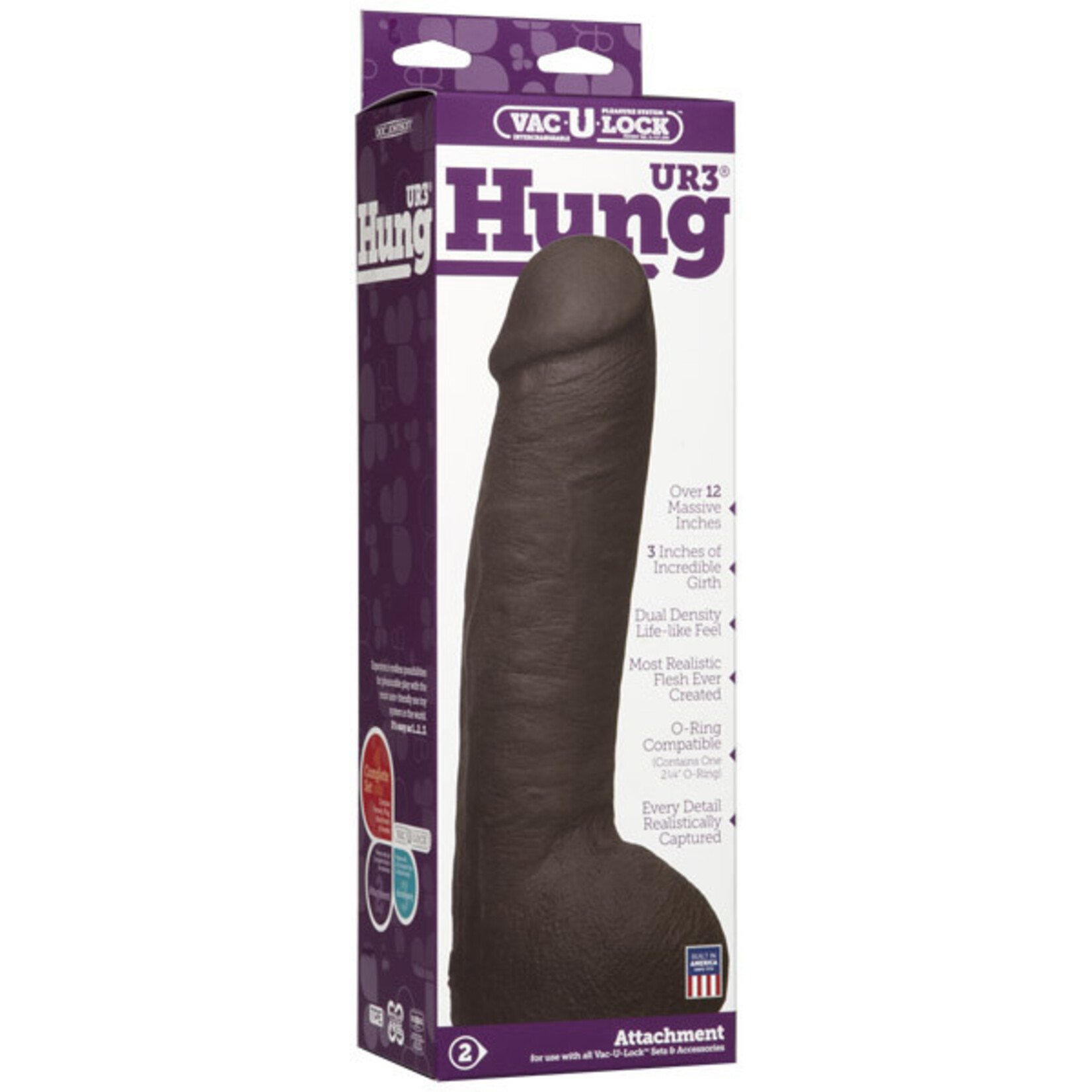 VAC-U-LOCK VAC-U-LOCK HUNG ULTRASKYN COCK - BLACK