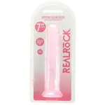 SHOTS REALROCK CRYSTAL CLEAR JELLY 7 INCH DILDO