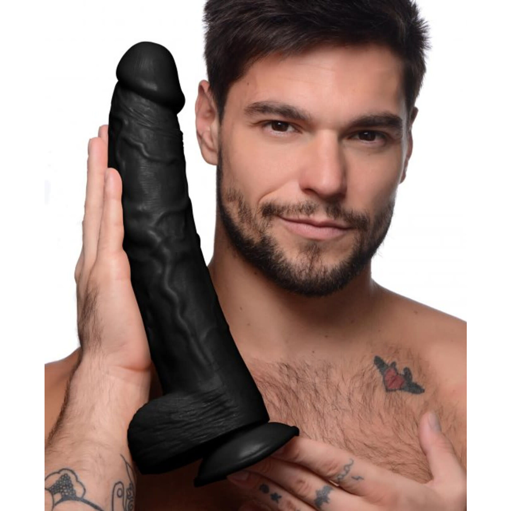 XR BRANDS MASTER COCK HUNG HARRY 11.75 INCH BALLSY DILDO