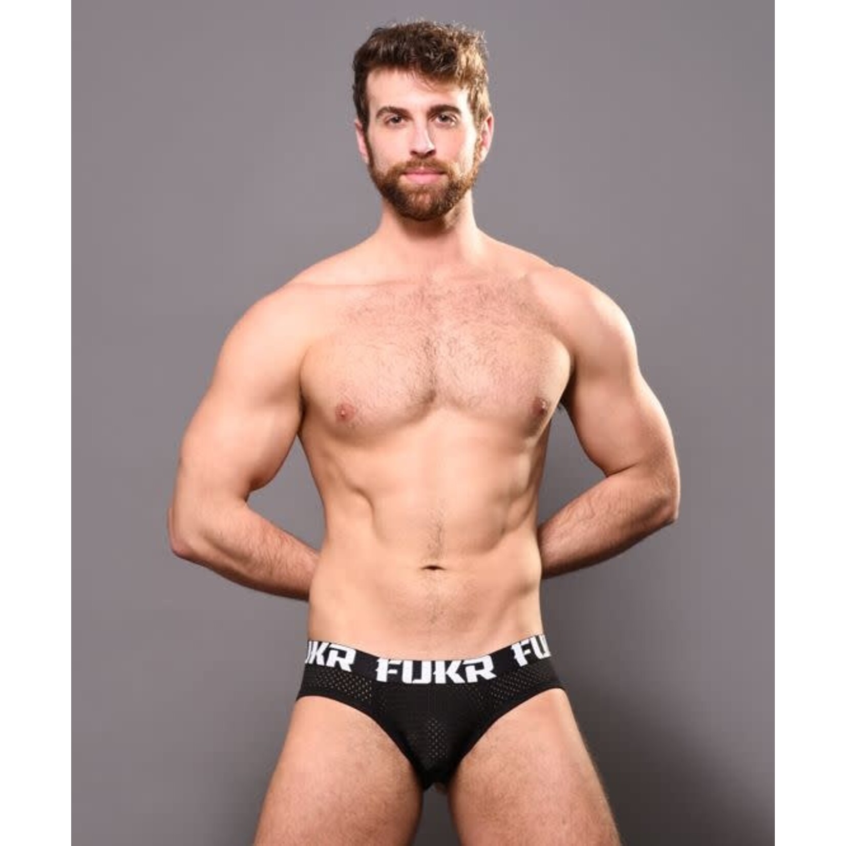 ANDREW CHRISTIAN ANDREW CHRISTIAN - FUKR LACE BACK MESH BRIEF W/ ALMOST NAKED LARGE