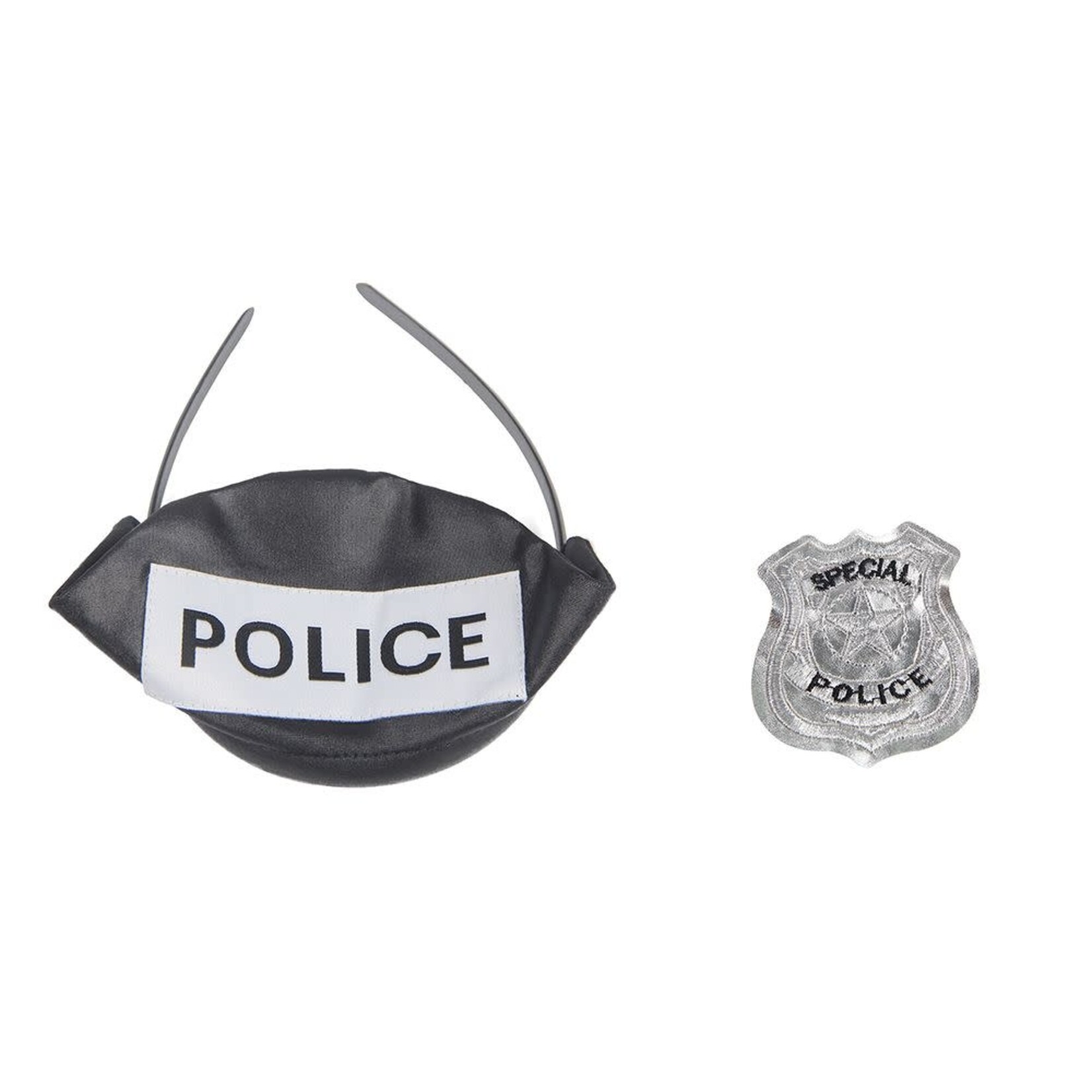 OH YEAH! -  ZIPPER FRONT HOLLOW OUT POLICE COSTUME WITH HEADWEAR XS-S