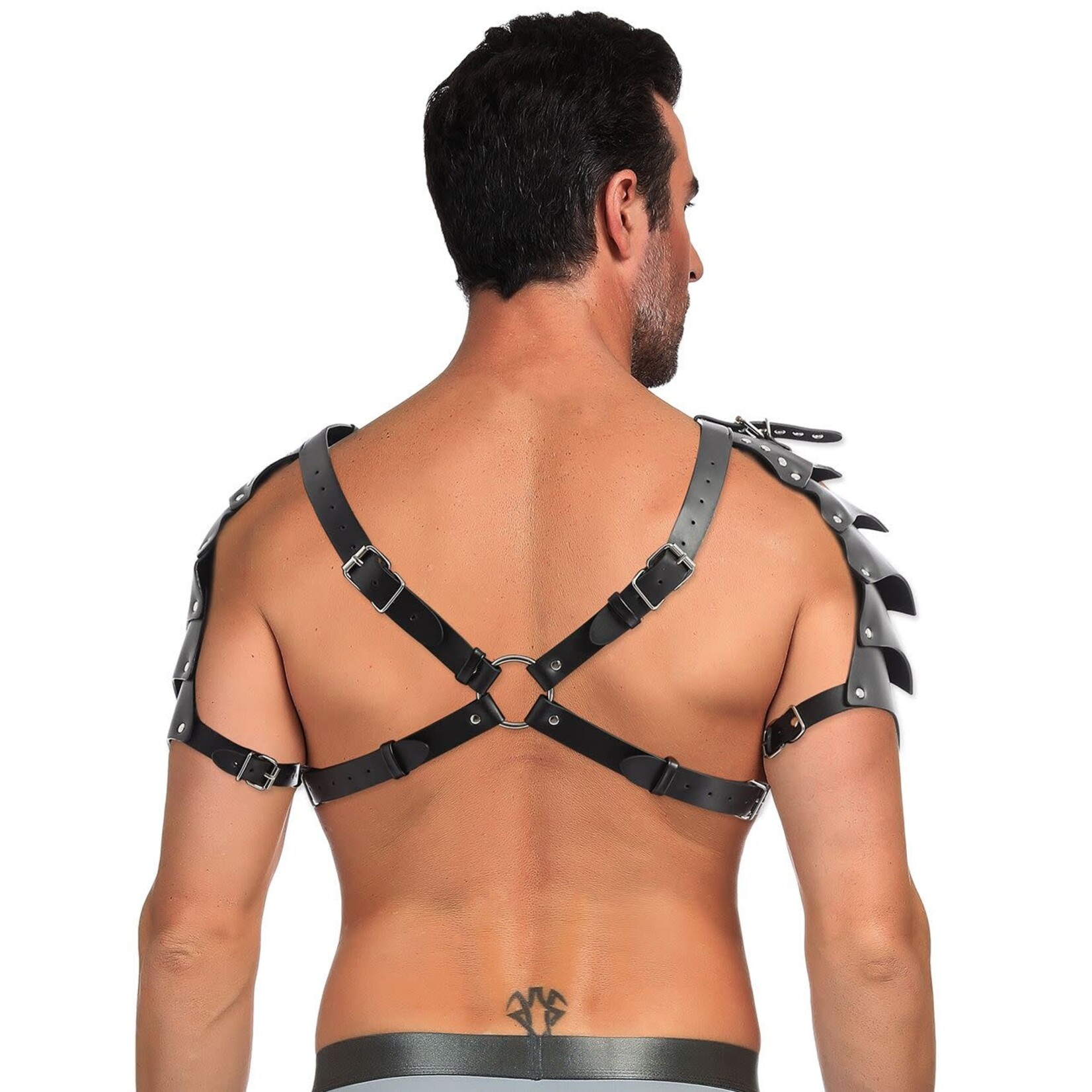 OH YEAH! -  MEN'S LEATHER ADJUSTABLE CHEST STRAP ONE SIZE