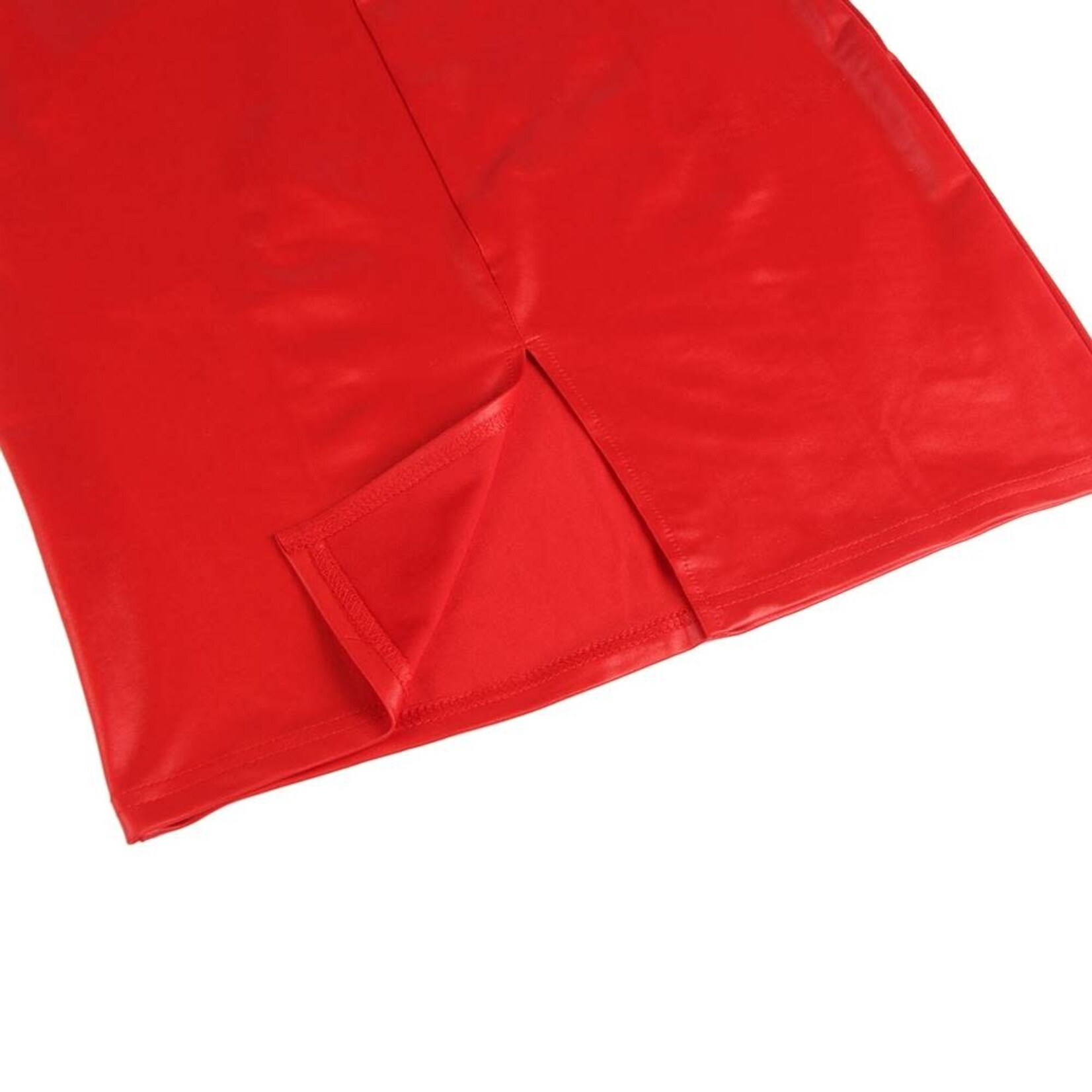 OH YEAH! -  SEXY BAG HIP TIGHT NIGHTCLUB PLUS SIZE RED LEATHER SKIRT XL-2XL