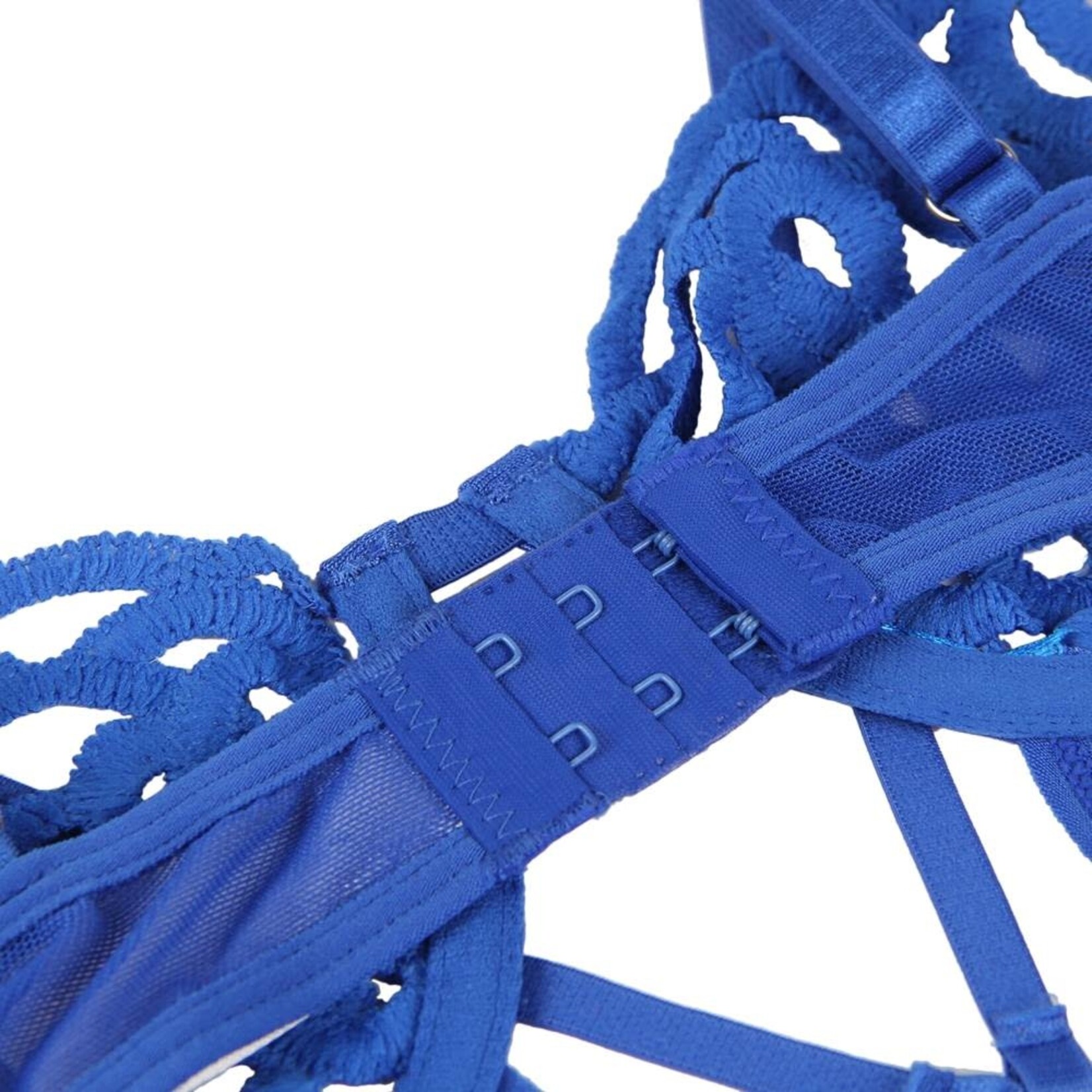 OH YEAH! -  CROTCH LACE SPLICING EXQUISITE HOLLOW OUT CUP TEDDY WITH UNDERWIRE M-L