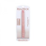 SHOTS REALROCK SLIM DOUBLE ENDED 14 INCH DILDO IN LIGHT