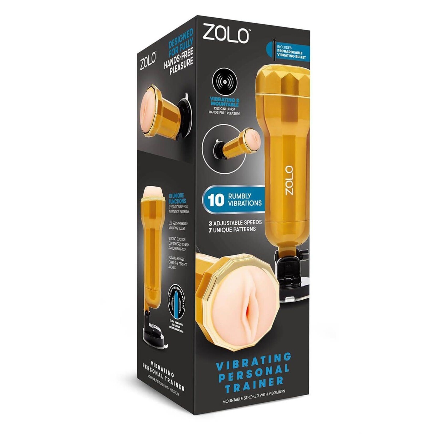 ZOLO - VIBRATING PERSONAL TRAINER MOUNTABLE STROKER