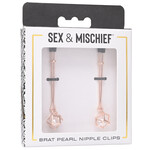SEX & MISCHIEF SPORTSHEETS - S&M BRAT PEARL NIPPLE CLIPS