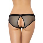 OH YEAH! -  SEXY BLACK NETTED OPEN BACK HIPSTER PANTY XL-2XL