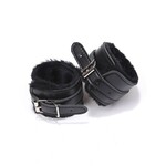 OH YEAH! -  BLACK SM BONDAGE SEX LEATHER HANDCUFFS ONE SIZE
