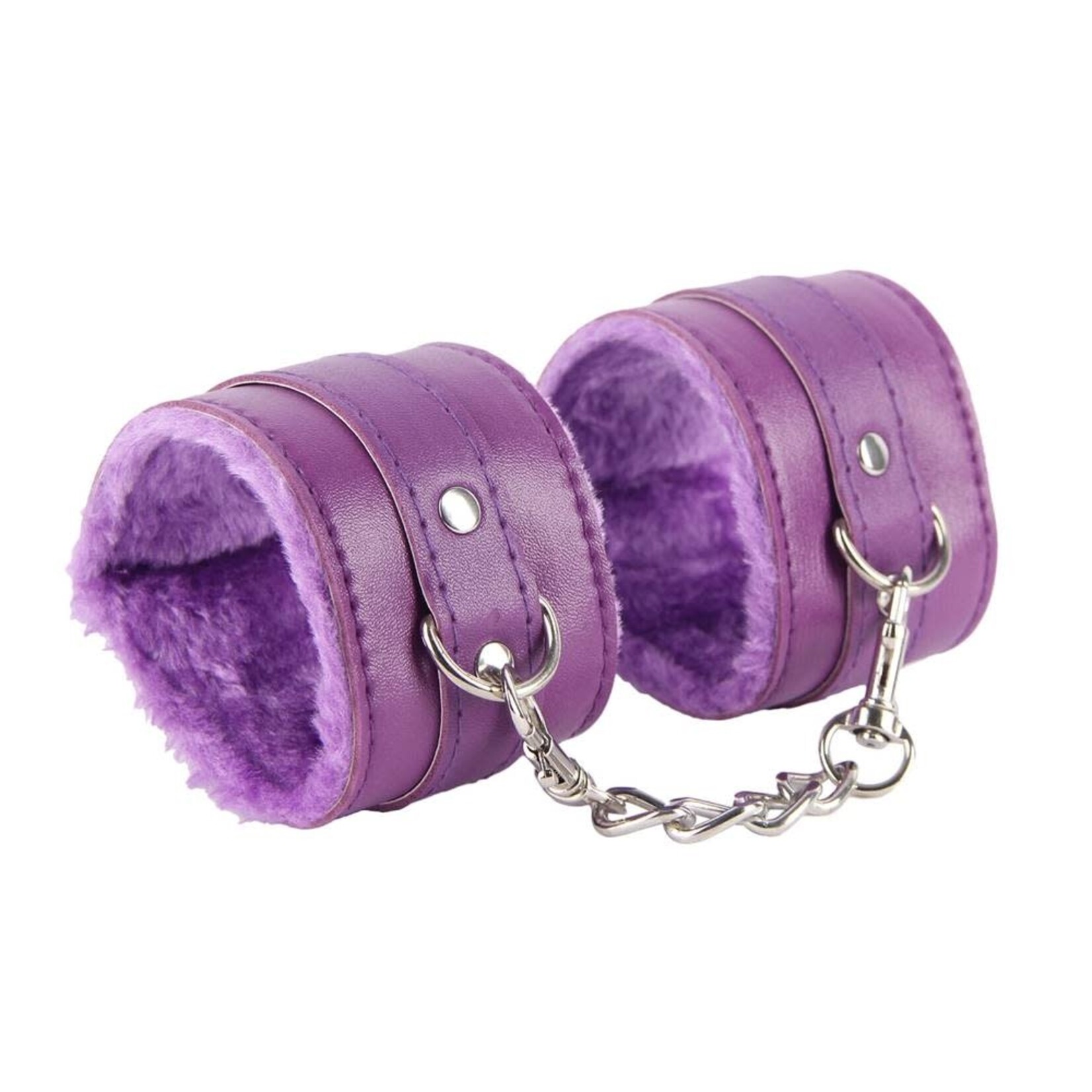 OH YEAH! -  PURPLE SM BONDAGE SEX LEATHER HANDCUFFS ONE SIZE