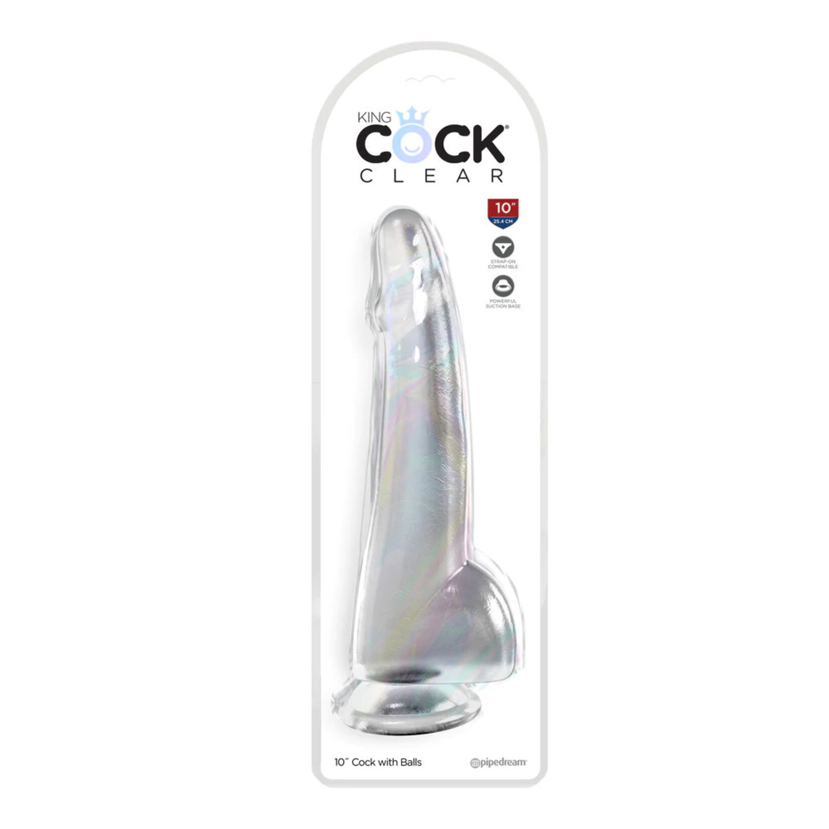 KING COCK KING COCK CLEAR 10" COCK WITH BALLS - CLEAR