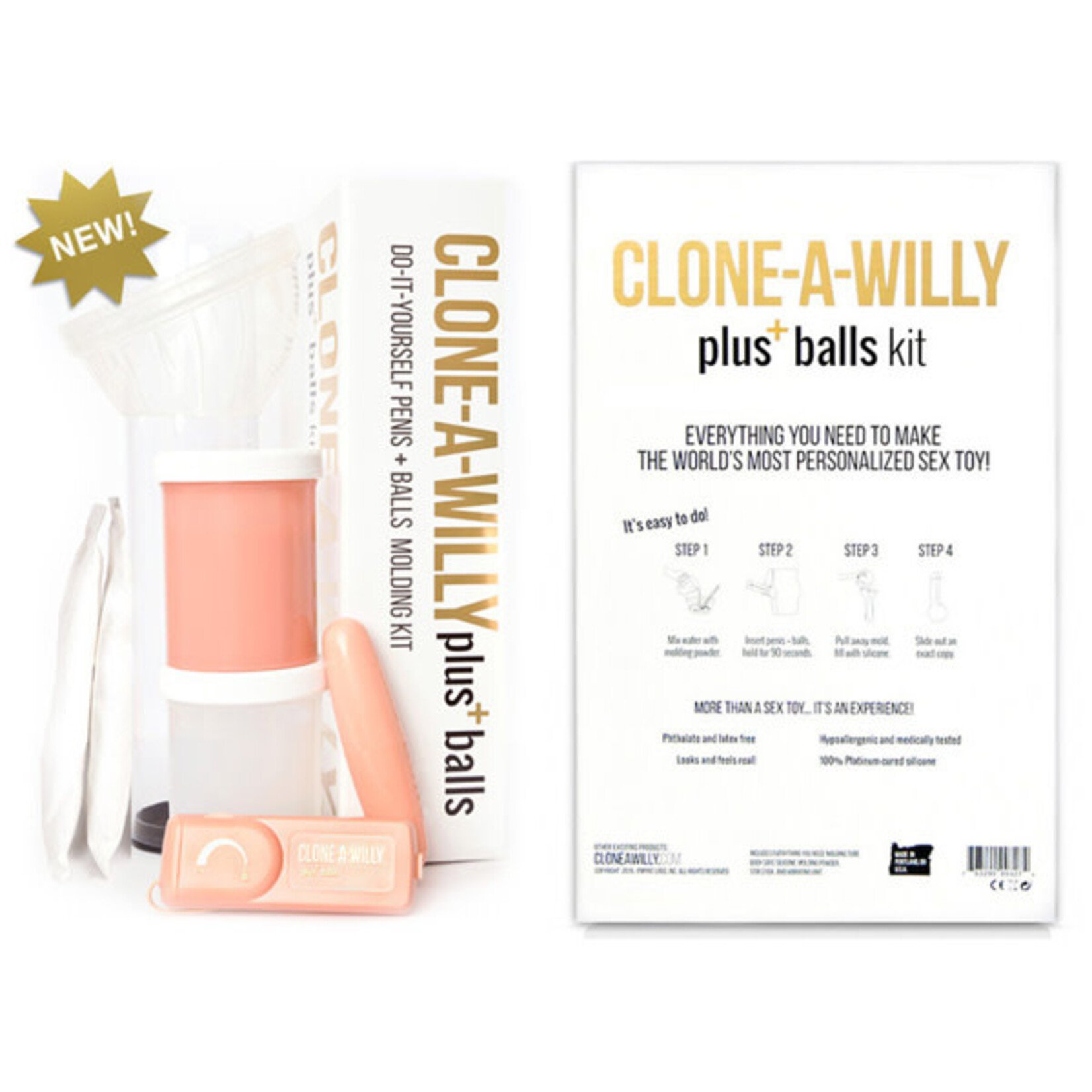 CLONE A WILLY (EMPIRE LABS) CLONE A WILLY & BALLS VIBE KIT - LIGHT