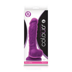 NS NOVELTIES COLOURS 8" DUAL DENSITY SILICONE DILDO - PURPLE