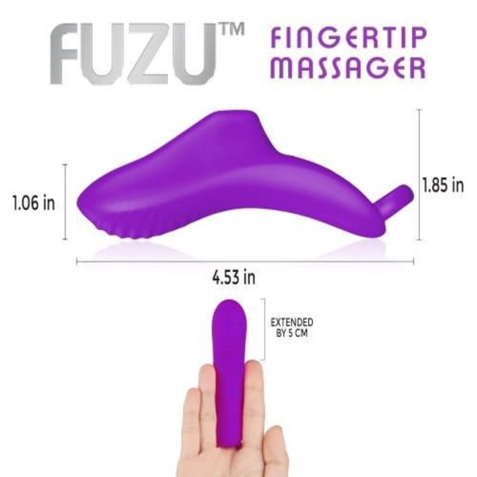 FUZU SILICONE FINGERTIP MASSAGER VIBE IN PURPLE