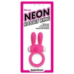 PIPEDREAM NEON RABBIT VIBRATING COCK RING IN PINK