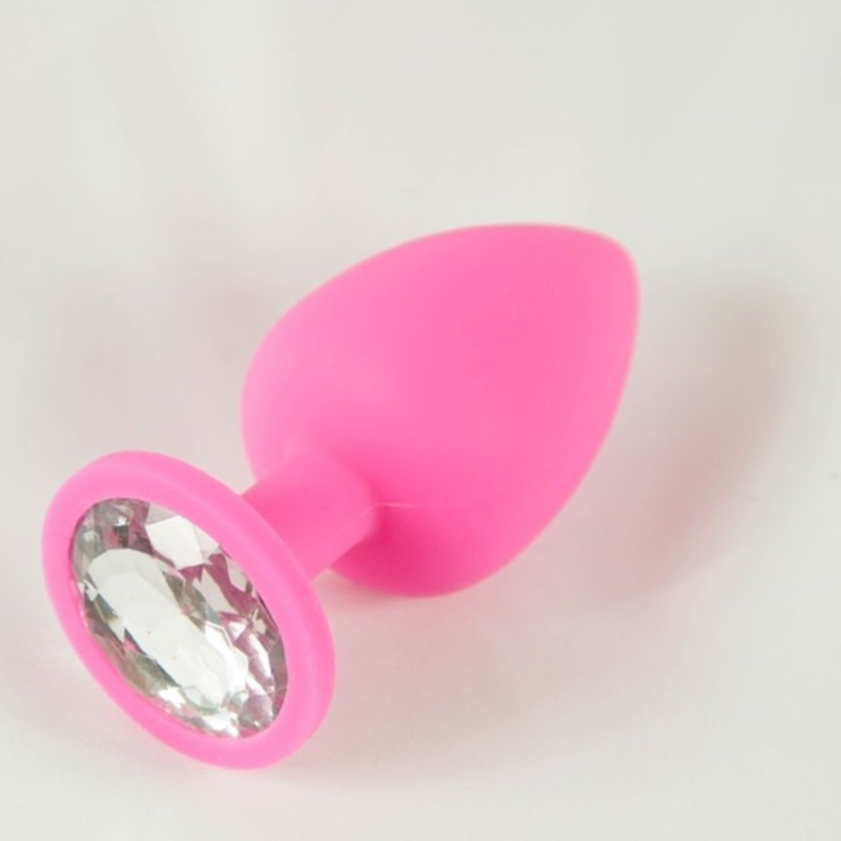 SILICONE JEWEL BUTT PLUG - MEDIUM - ASSORTED COLOURS