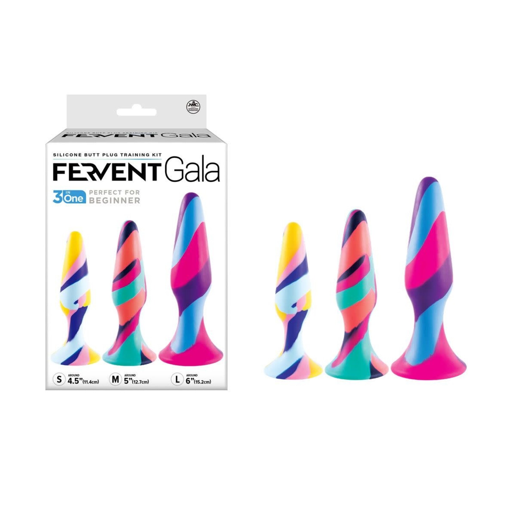 EXCELLENT POWER FERVENT GALA 3 IN 1 SILICONE BUTT PLUG TRAINING KIT