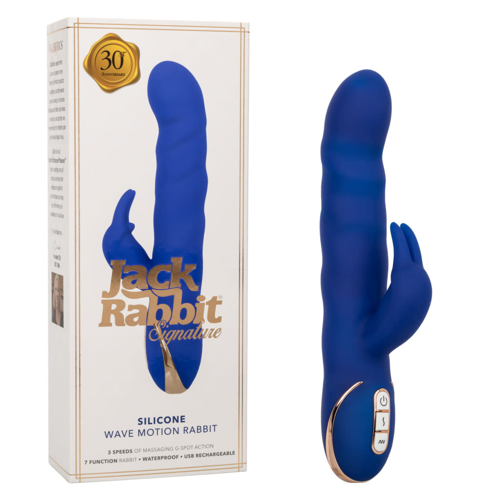 CALEXOTICS JACK RABBIT SIGNATURE SILICONE WAVE MOTION RABBIT