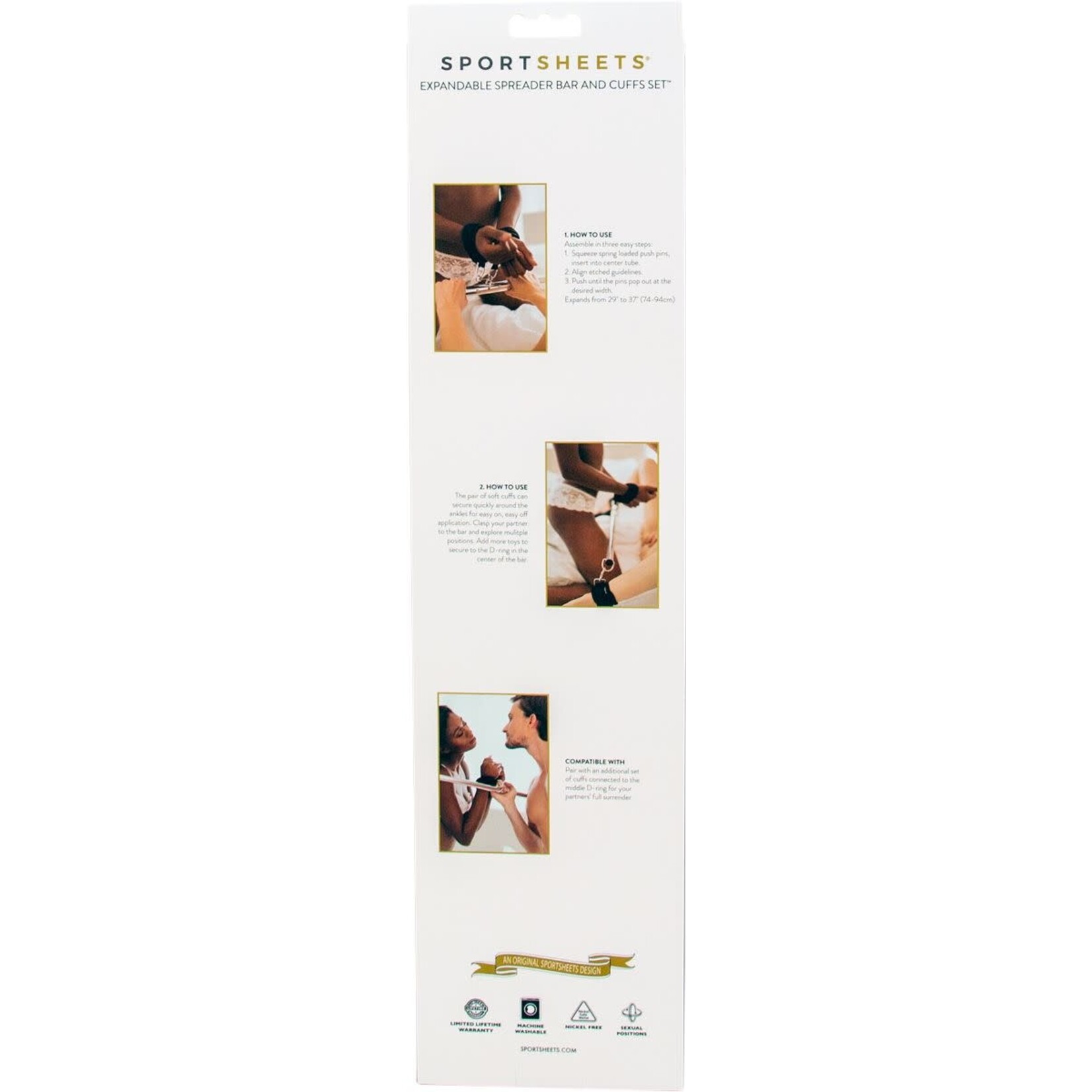 SPORTSHEETS EXPANDABLE SPREADER BAR AND CUFF SET