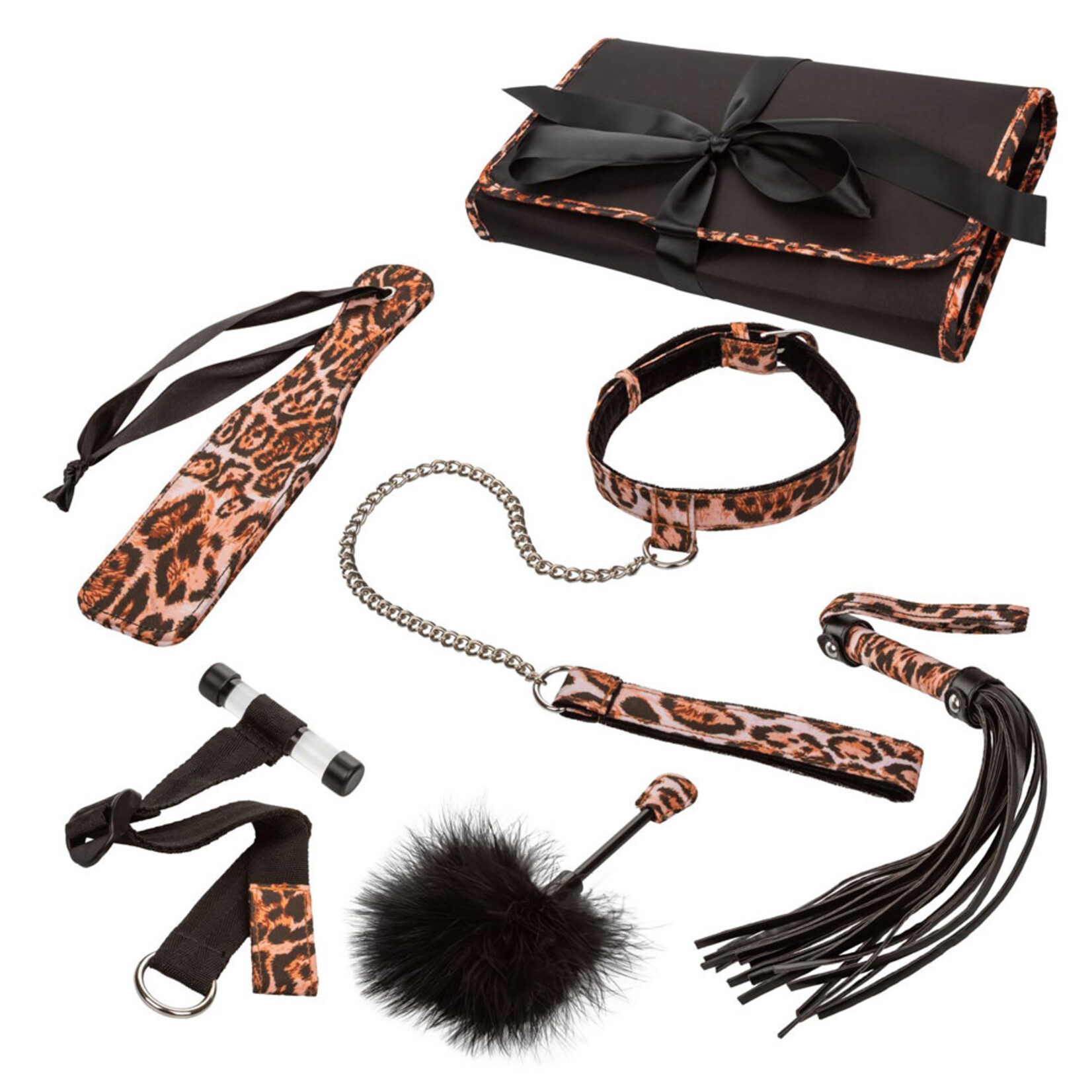 CALEXOTICS UNLEASHED ADVENTURE LEOPARD BONDAGE SET