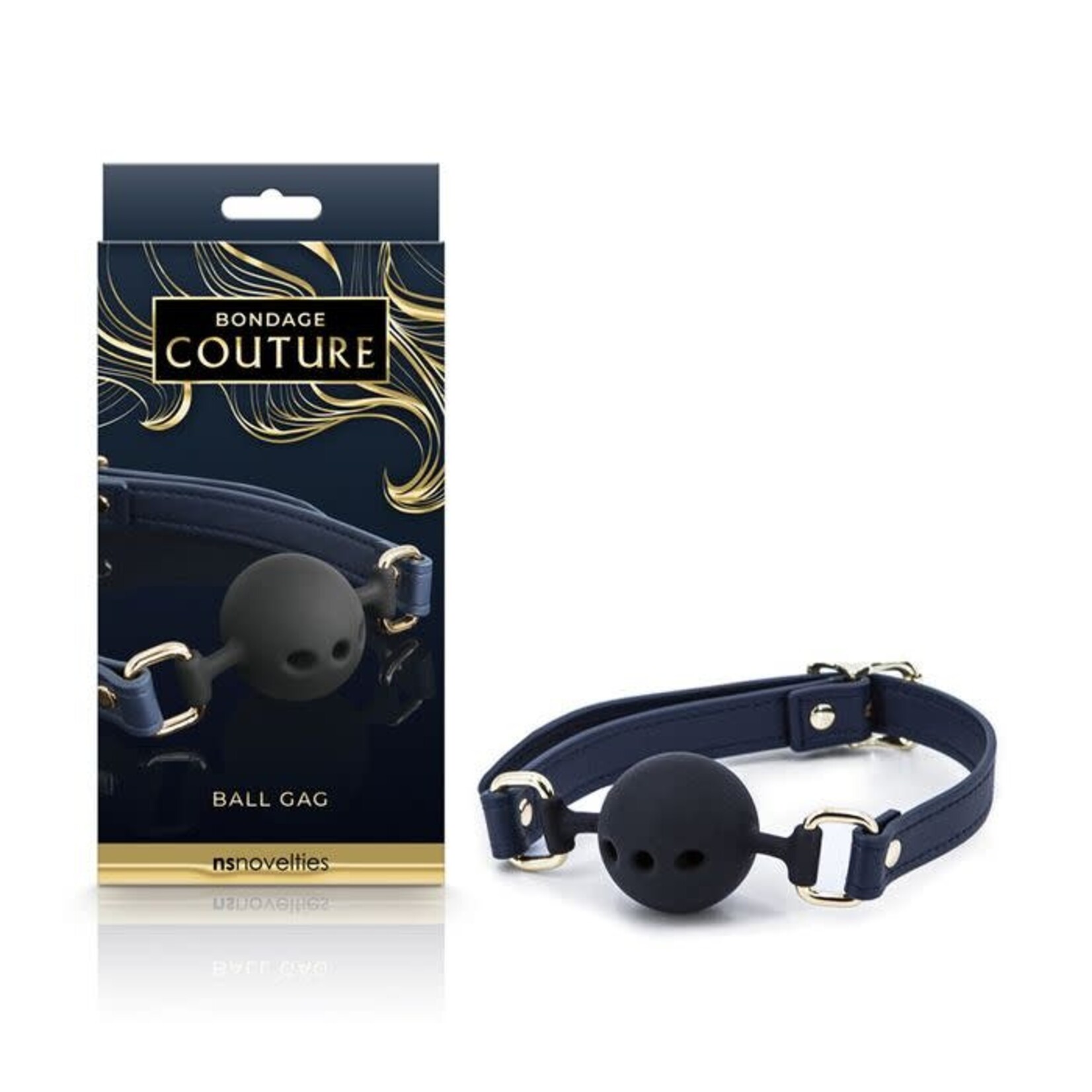 NS NOVELTIES NS - BONDAGE COUTURE - BALL GAG - BLUE