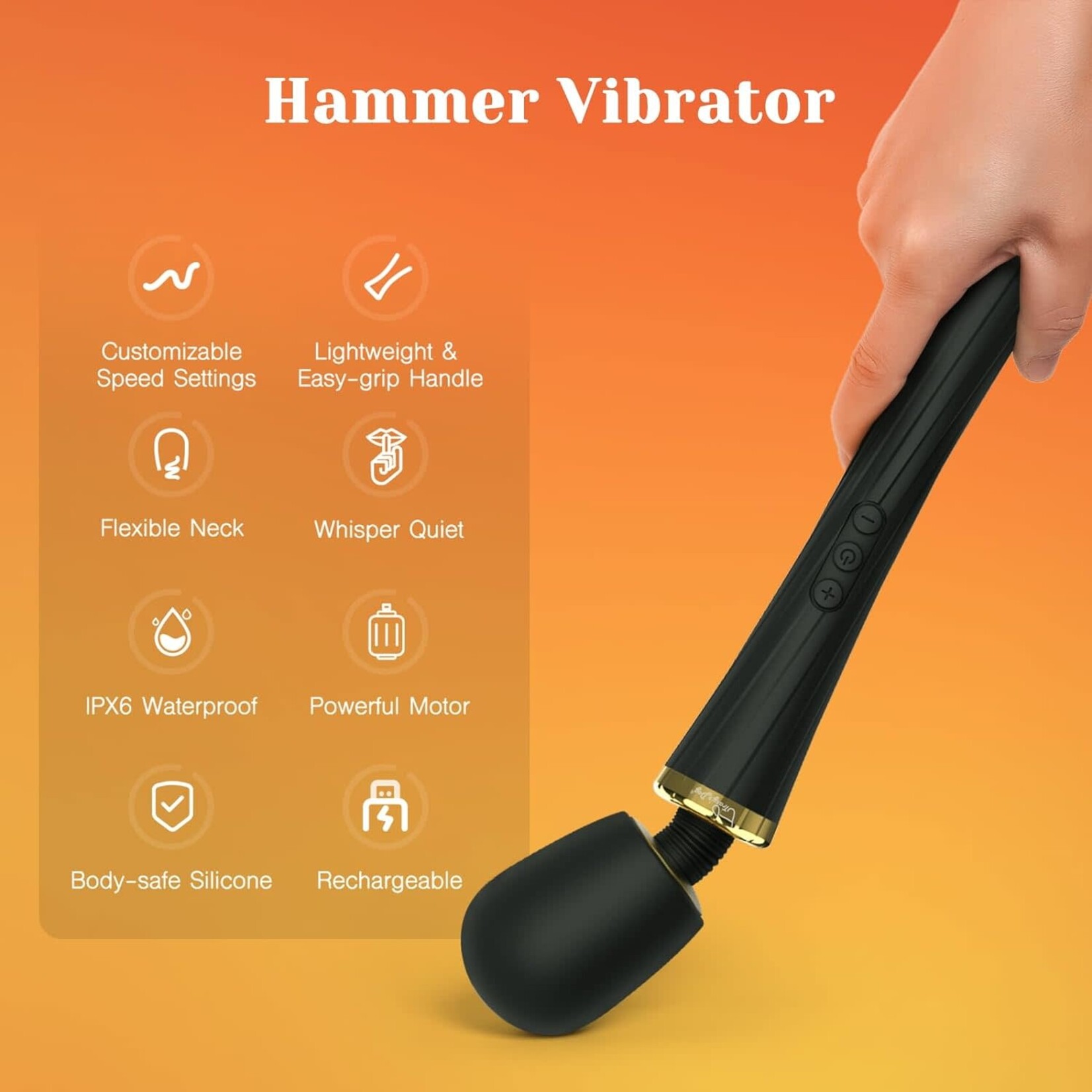 TRACY'S DOG TRACY'S DOG - HAMMER MAGIC VIBRATOR BLACK