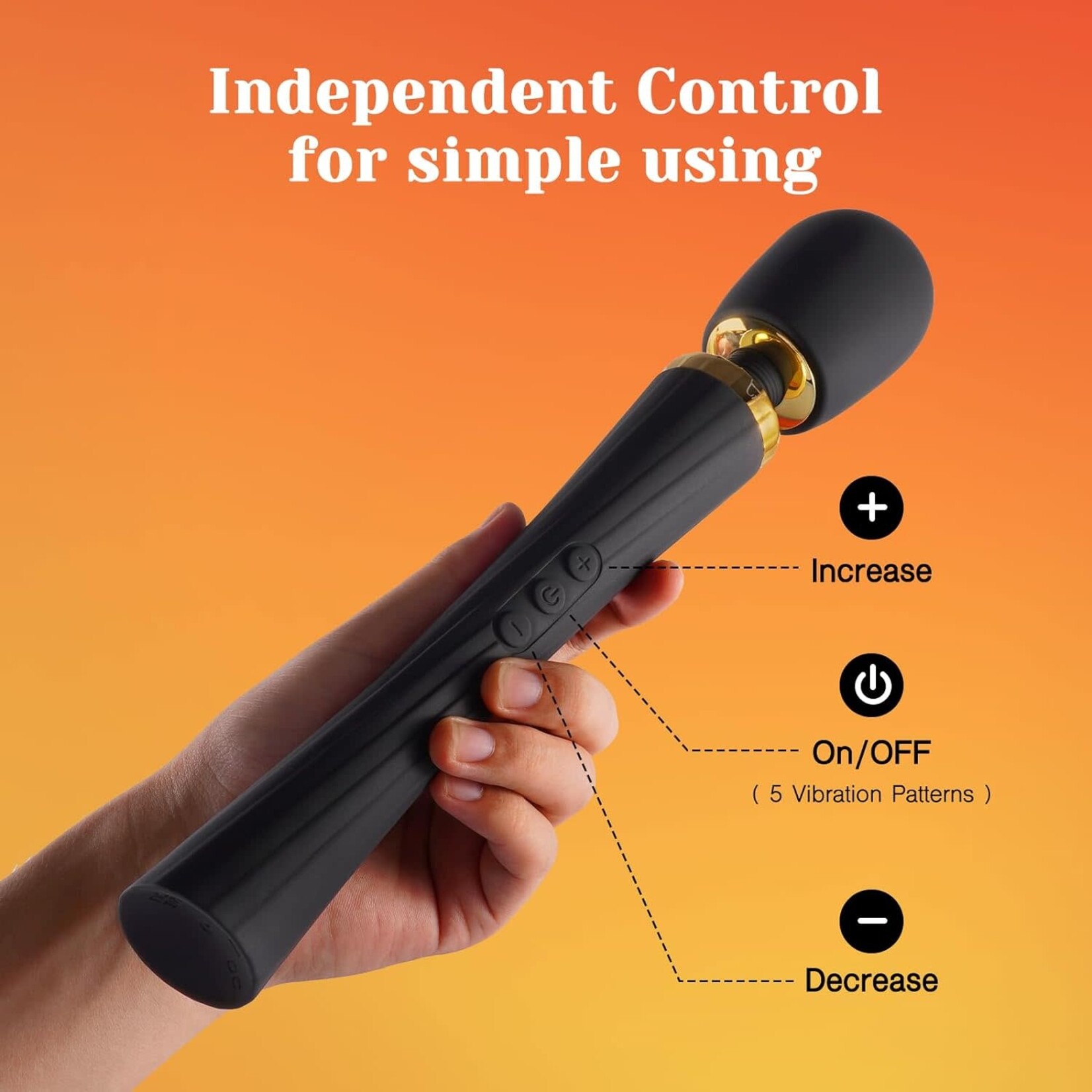 TRACY'S DOG TRACY'S DOG - HAMMER MAGIC VIBRATOR BLACK