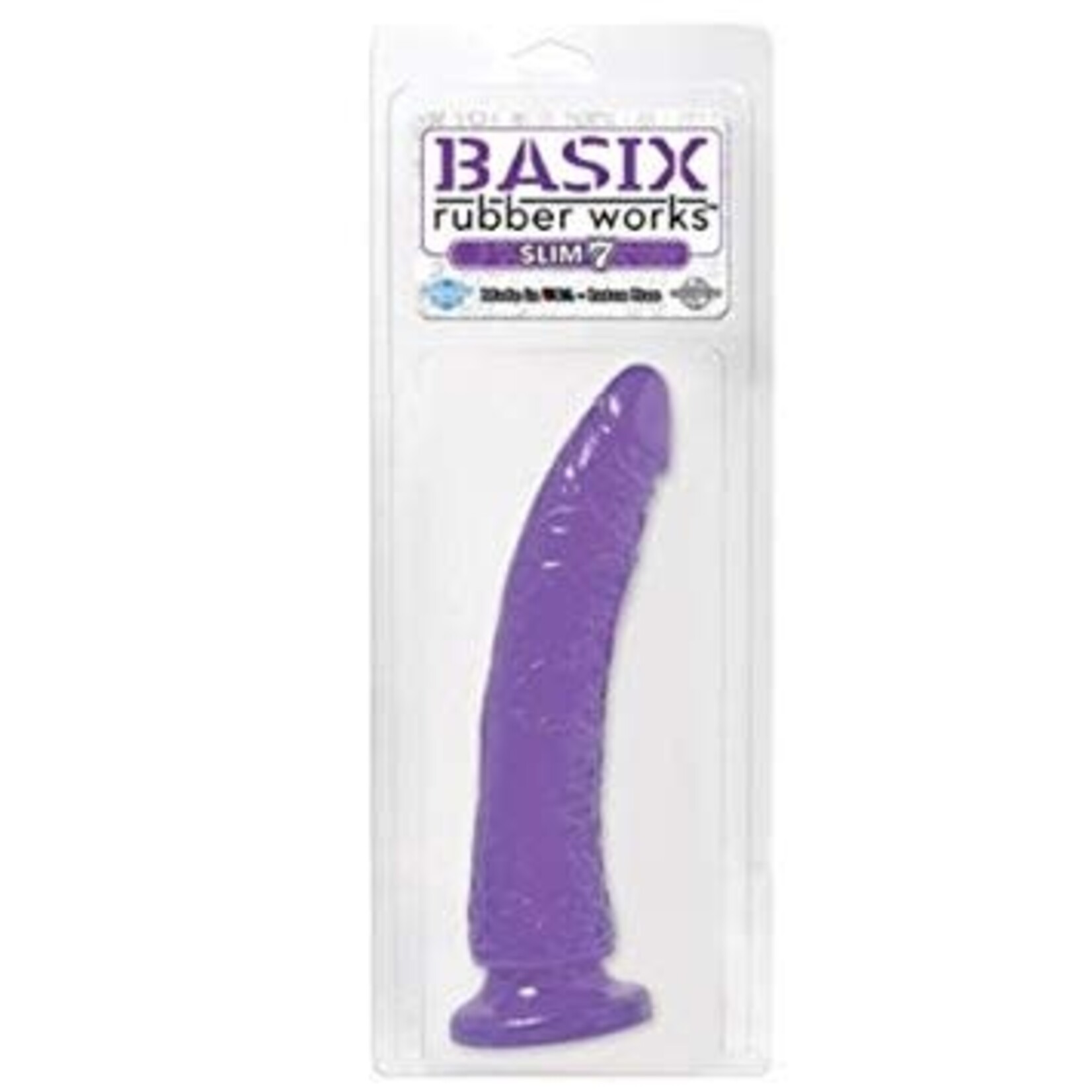 PIPEDREAM BASIX RUBBER WORKS SLIM SEVEN PURPLE