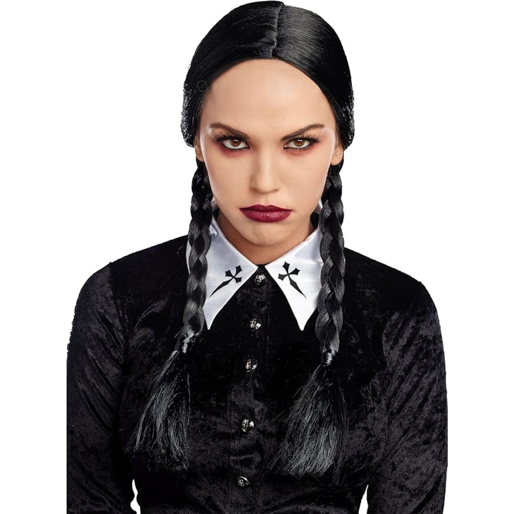 DREAMGIRL LINGERIE DREAMGIRL -  DOUBLE BRAID WIG BLACK O/S