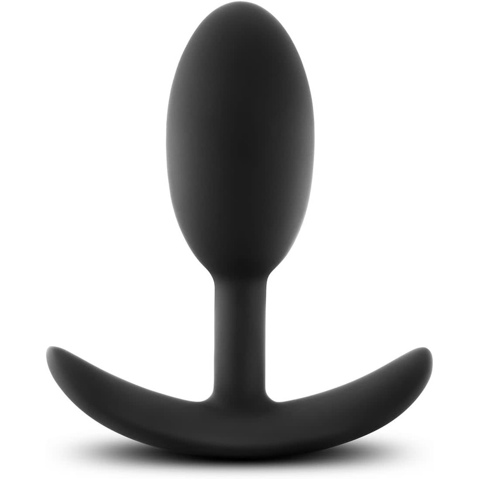 BLUSH ANAL ADVENTURES PLATINUM - SILICONE VIBRA SLIM PLUG - MEDIUM - BLACK