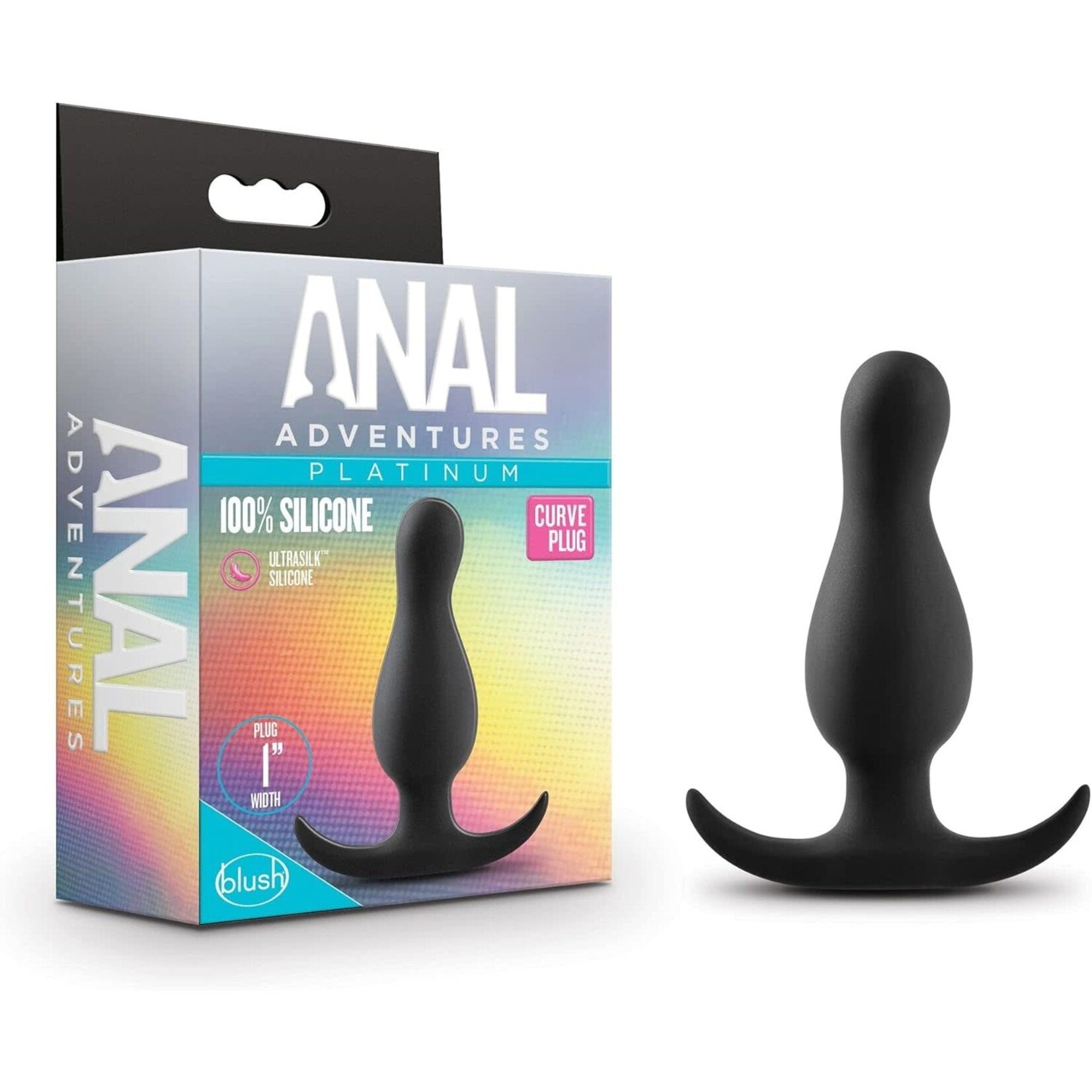 BLUSH BLUSH - ANAL ADVENTURES PLATINUM - CURVE PLUG - BLACK