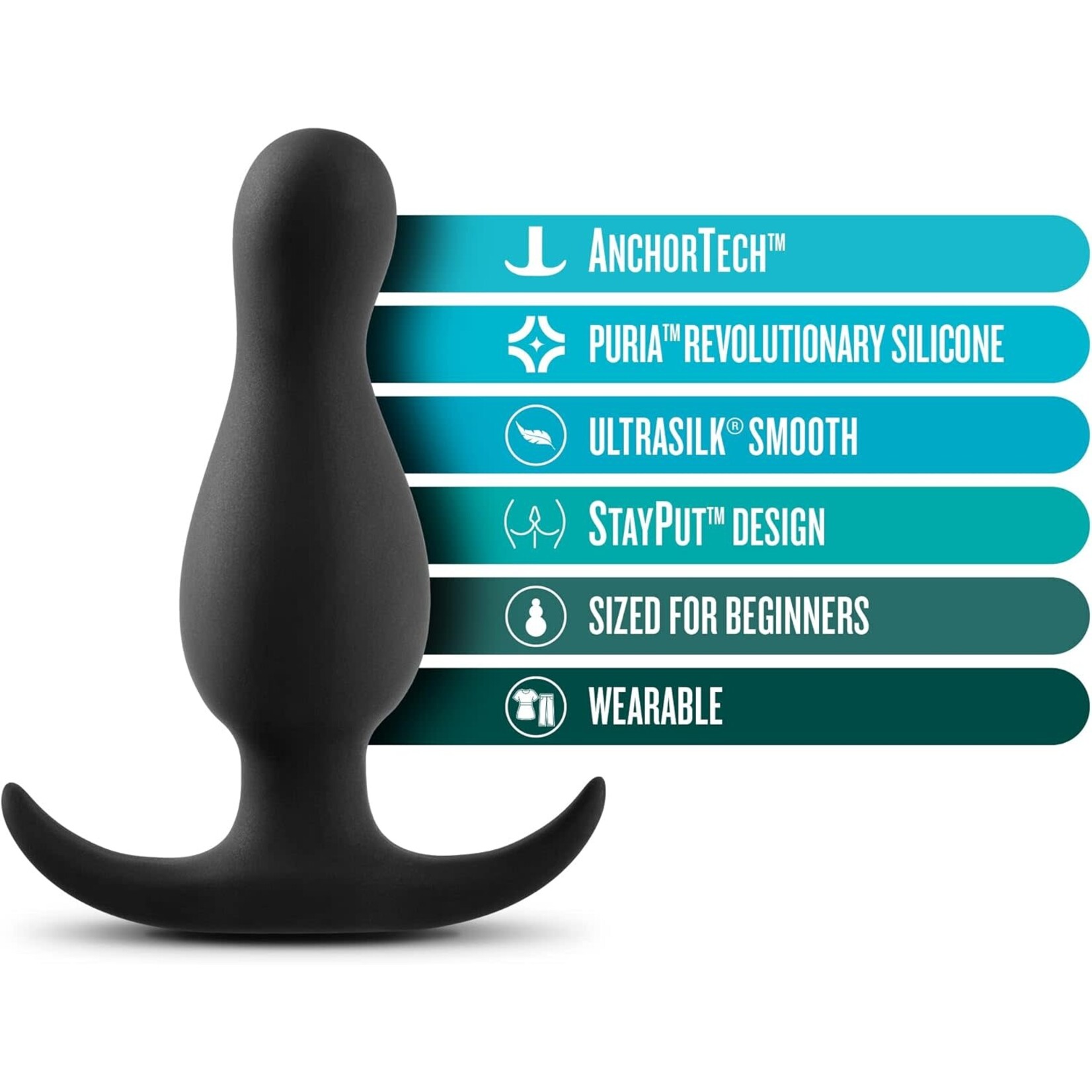 BLUSH BLUSH - ANAL ADVENTURES PLATINUM - CURVE PLUG - BLACK