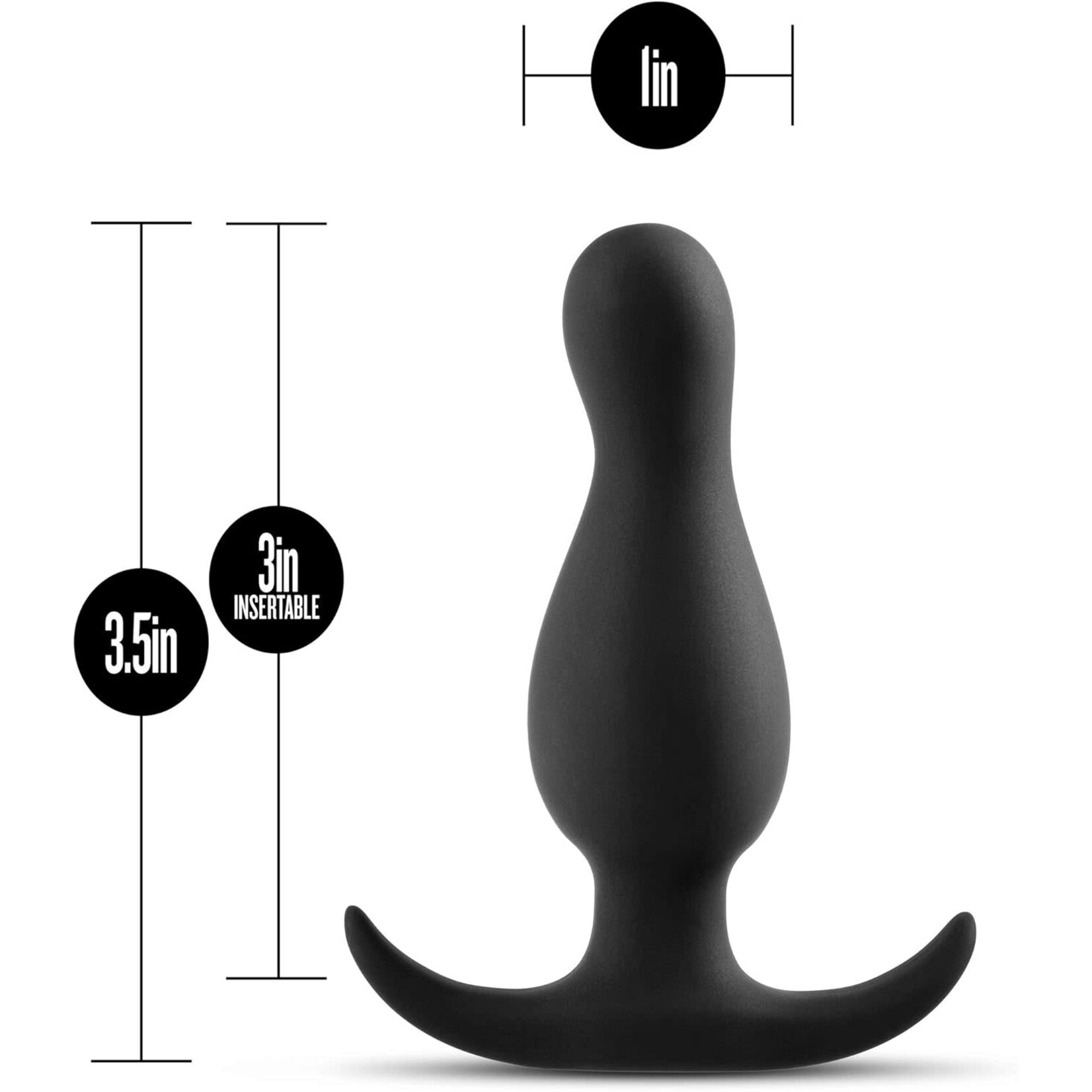 BLUSH BLUSH - ANAL ADVENTURES PLATINUM - CURVE PLUG - BLACK