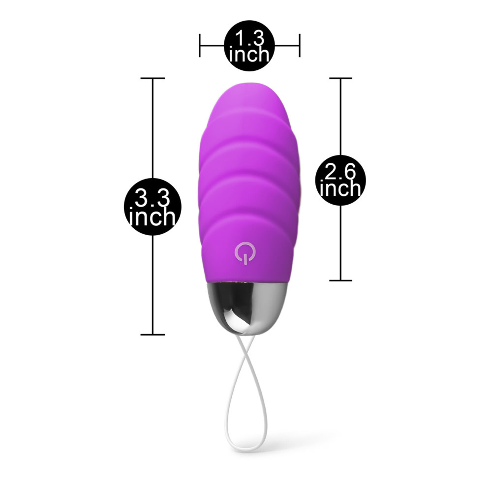 10 SPEEDS PURPLE RECHARGEABLE REMOTE CONTROL VIBRATING EGG