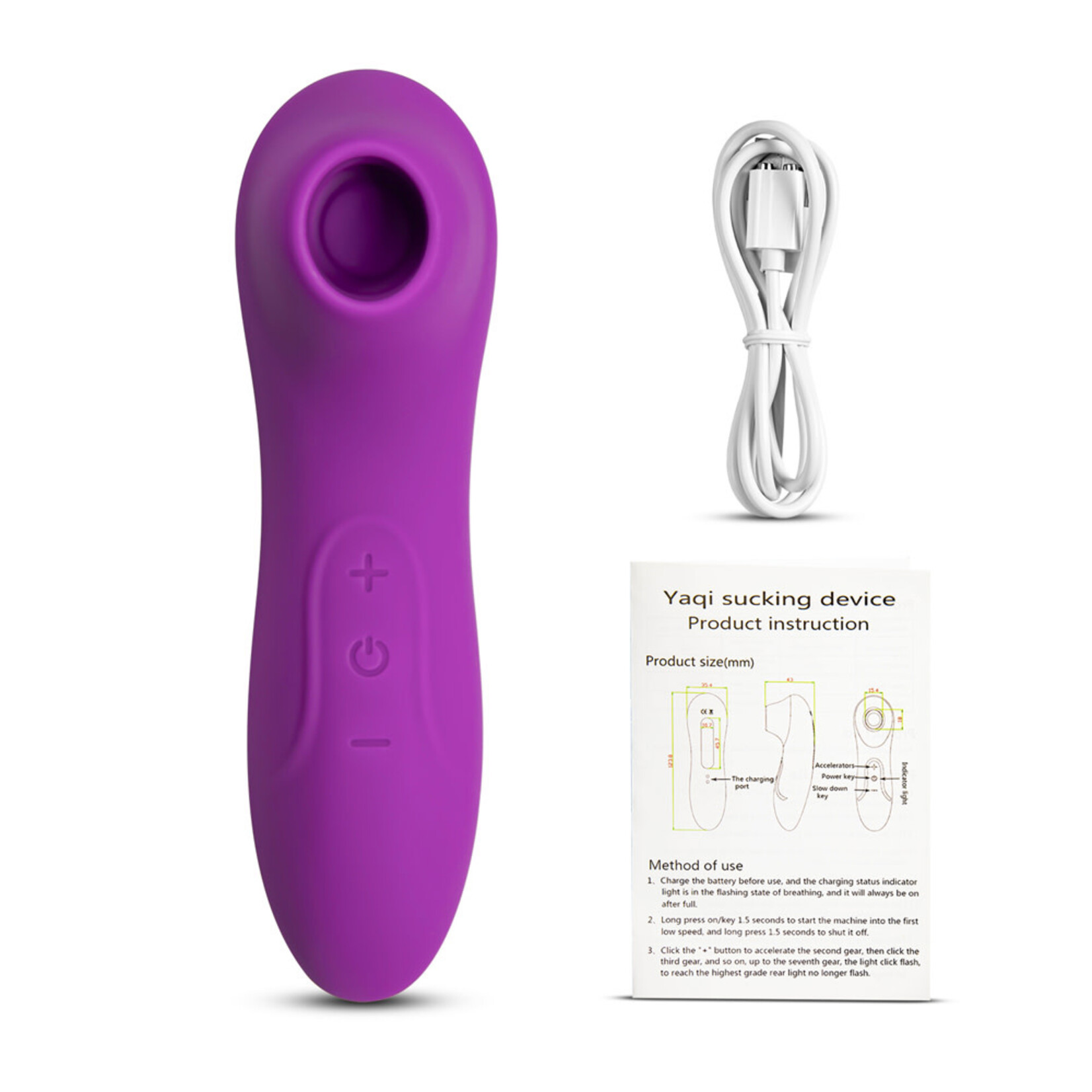 7 SPEEDS PURPLE COLOR MINI SILICONE RECHARGEABLE CLITORAL STIMULATOR