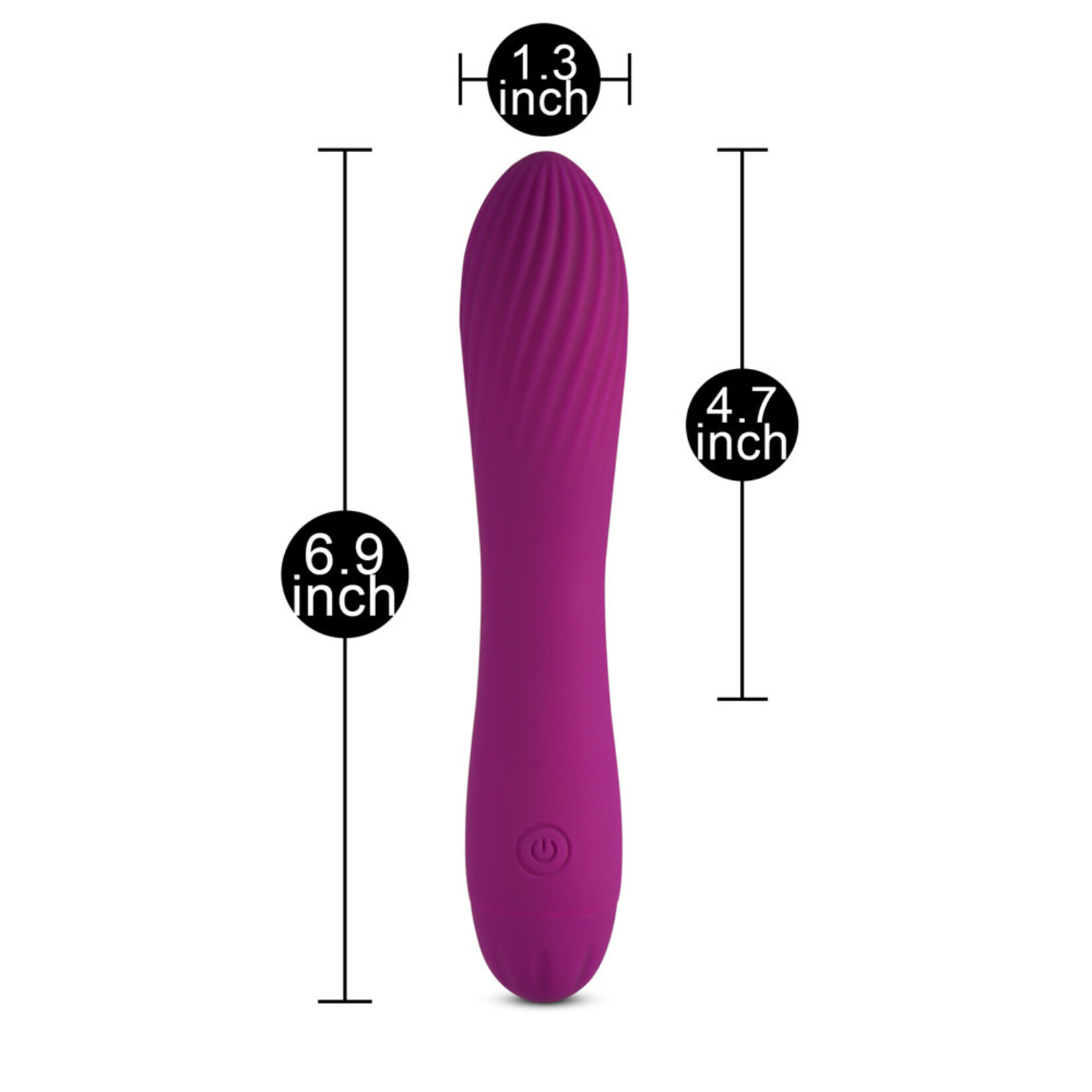 10 SPEEDS RECHARGEABLE SILICONE PURPLE COLOR CLASSIC VIBRATOR
