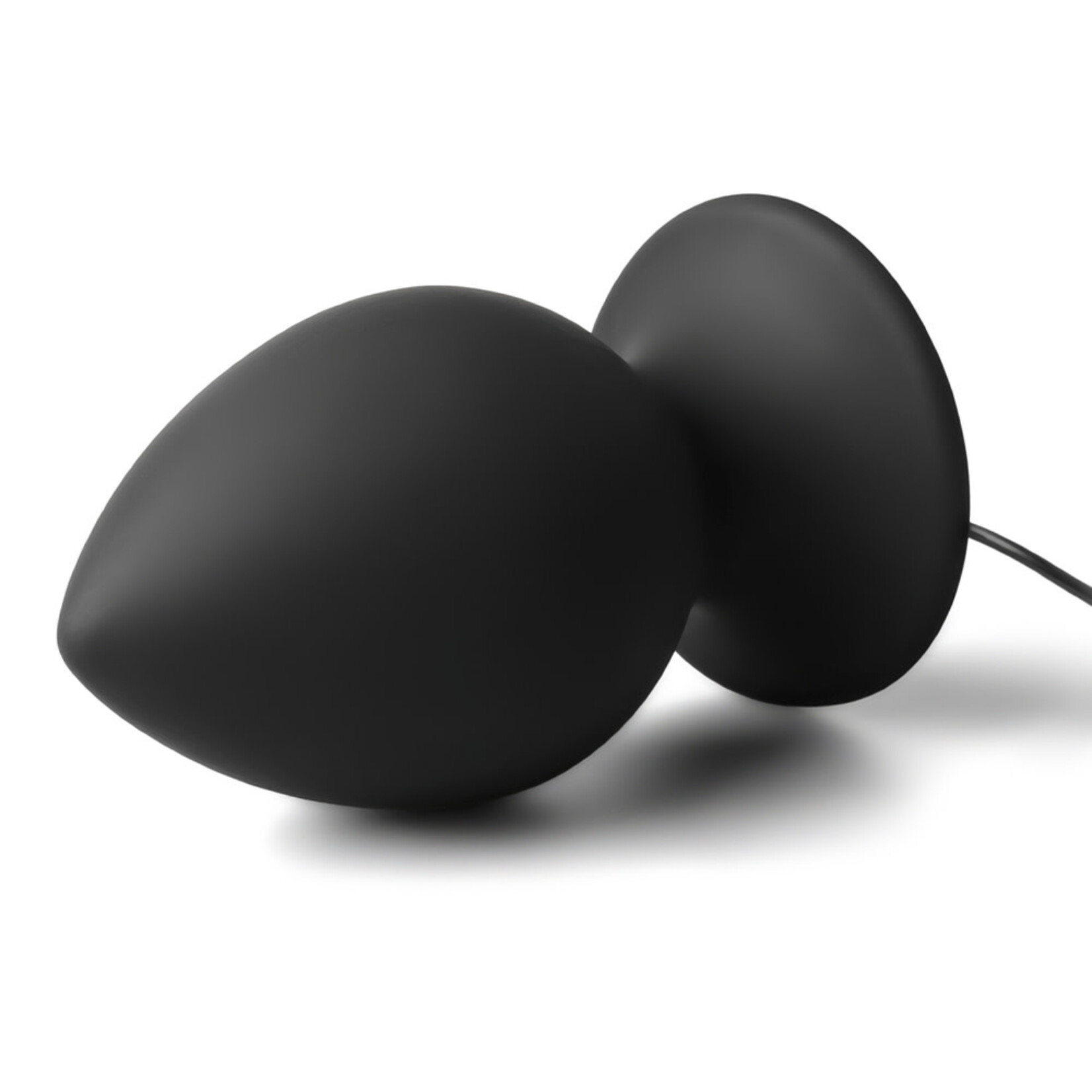 7-SPEED BLACK SILICONE VIBRATING ANAL PLUG - LARGE