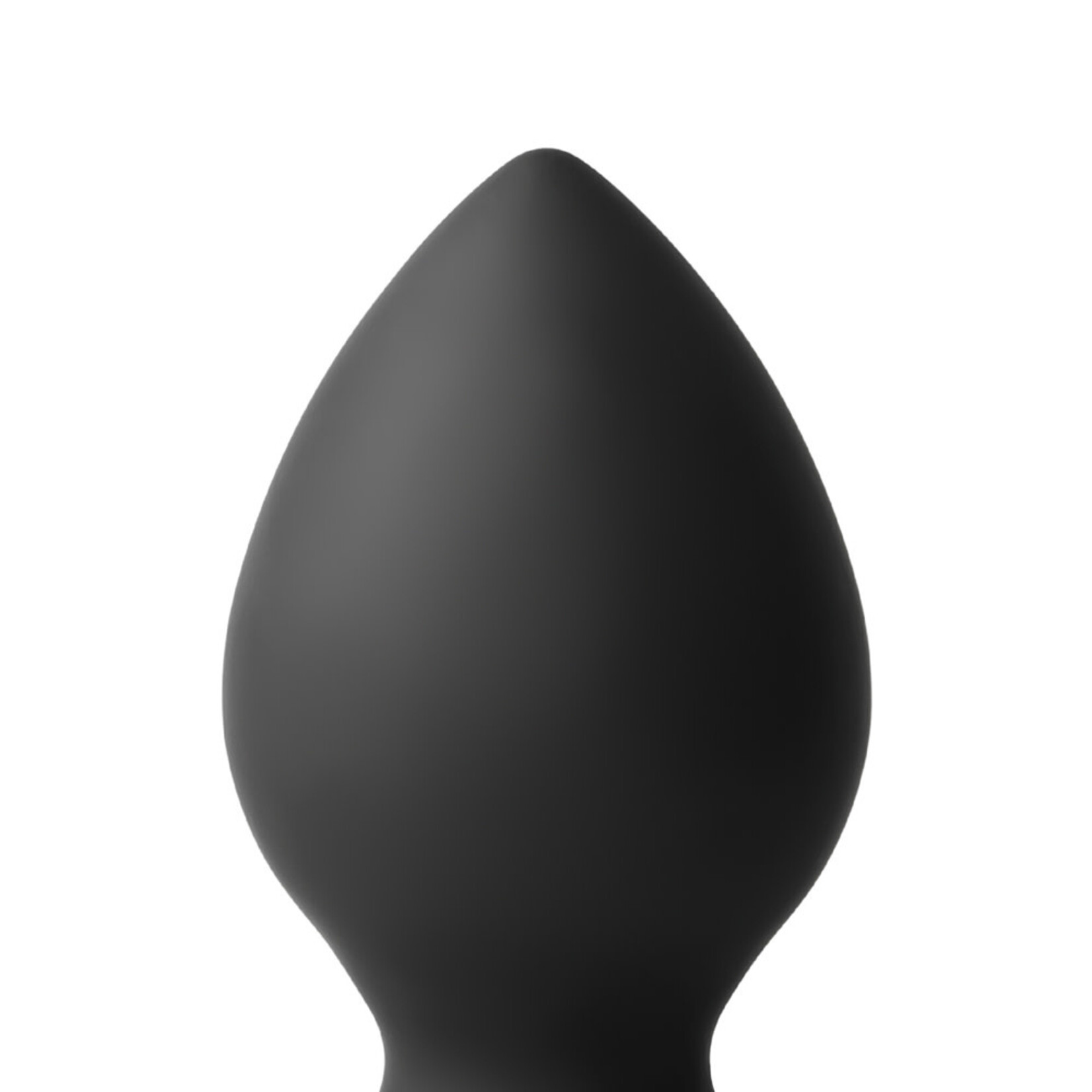 7-SPEED BLACK SILICONE VIBRATING ANAL PLUG - LARGE