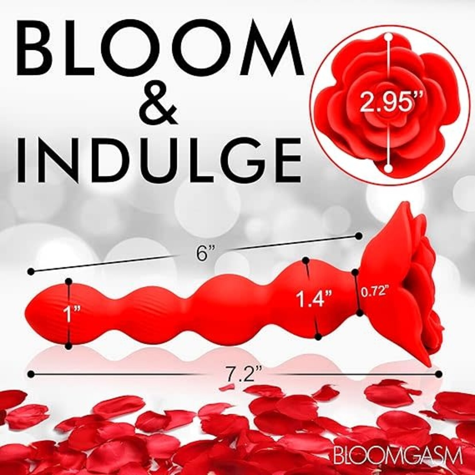 XR BRANDS BLOOMGASM ROSE TWIRL VIBRATING & ROTATING ANAL BEADS