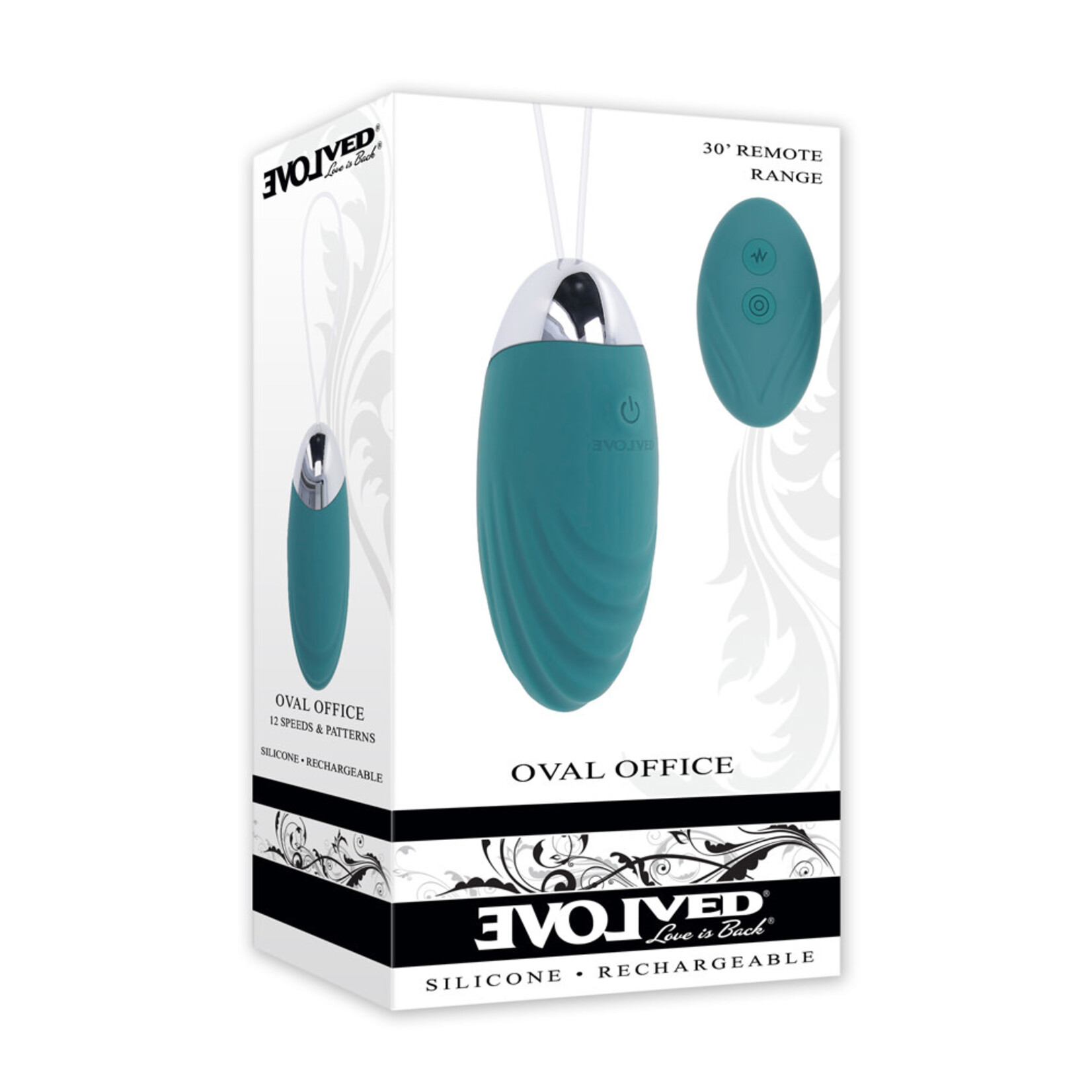 EVOLVED OVAL OFFICE EGG VIBE WITH REMOTE IN TEAL