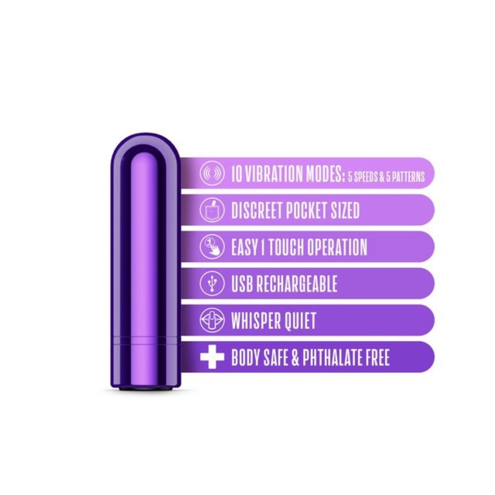 BLUSH BLUSH - KOOL VIBES - RECHARGEABLE MINI BULLET - GRAPE