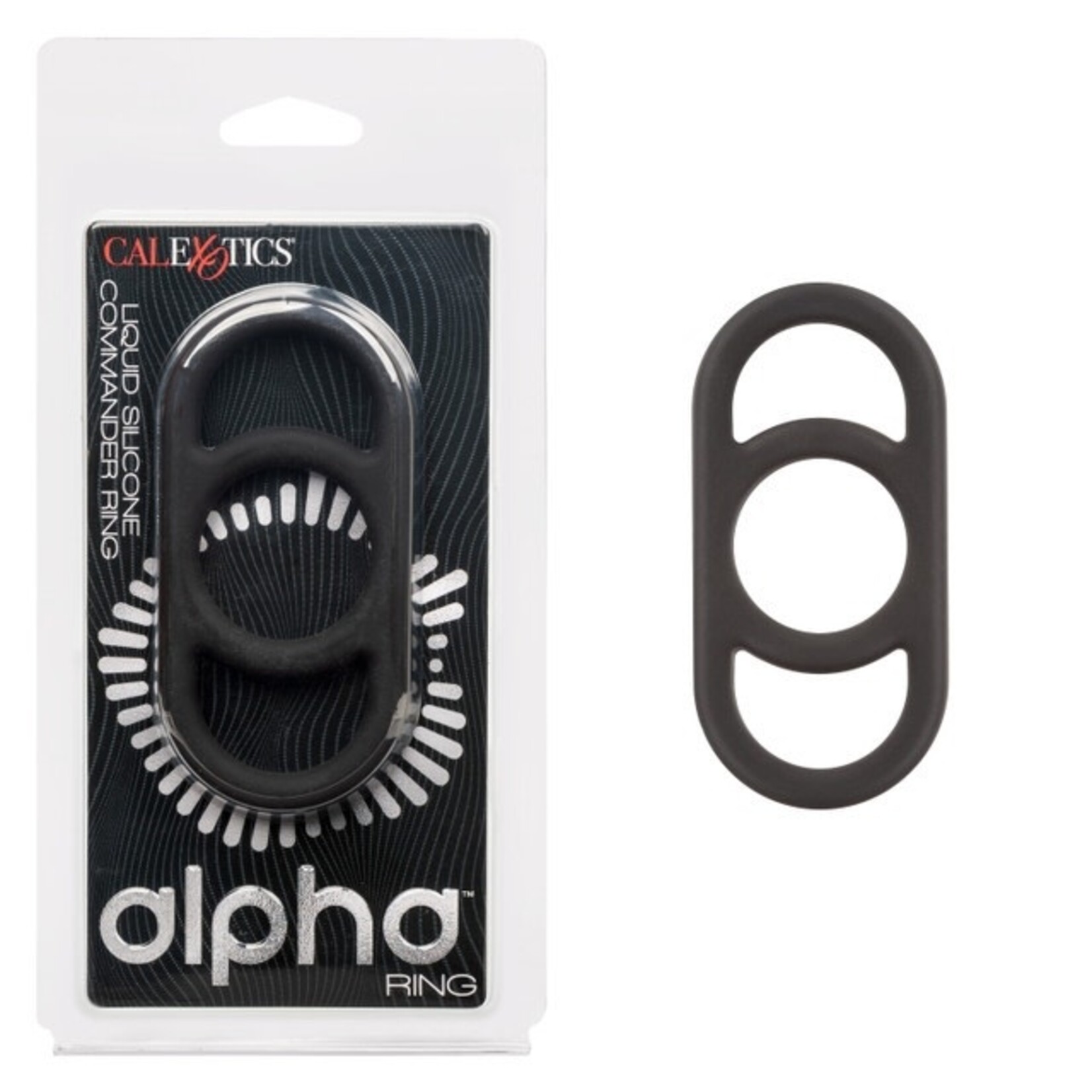 CALEXOTICS ALPHA LIQUID SILICONE COMMANDER RING - BLACK