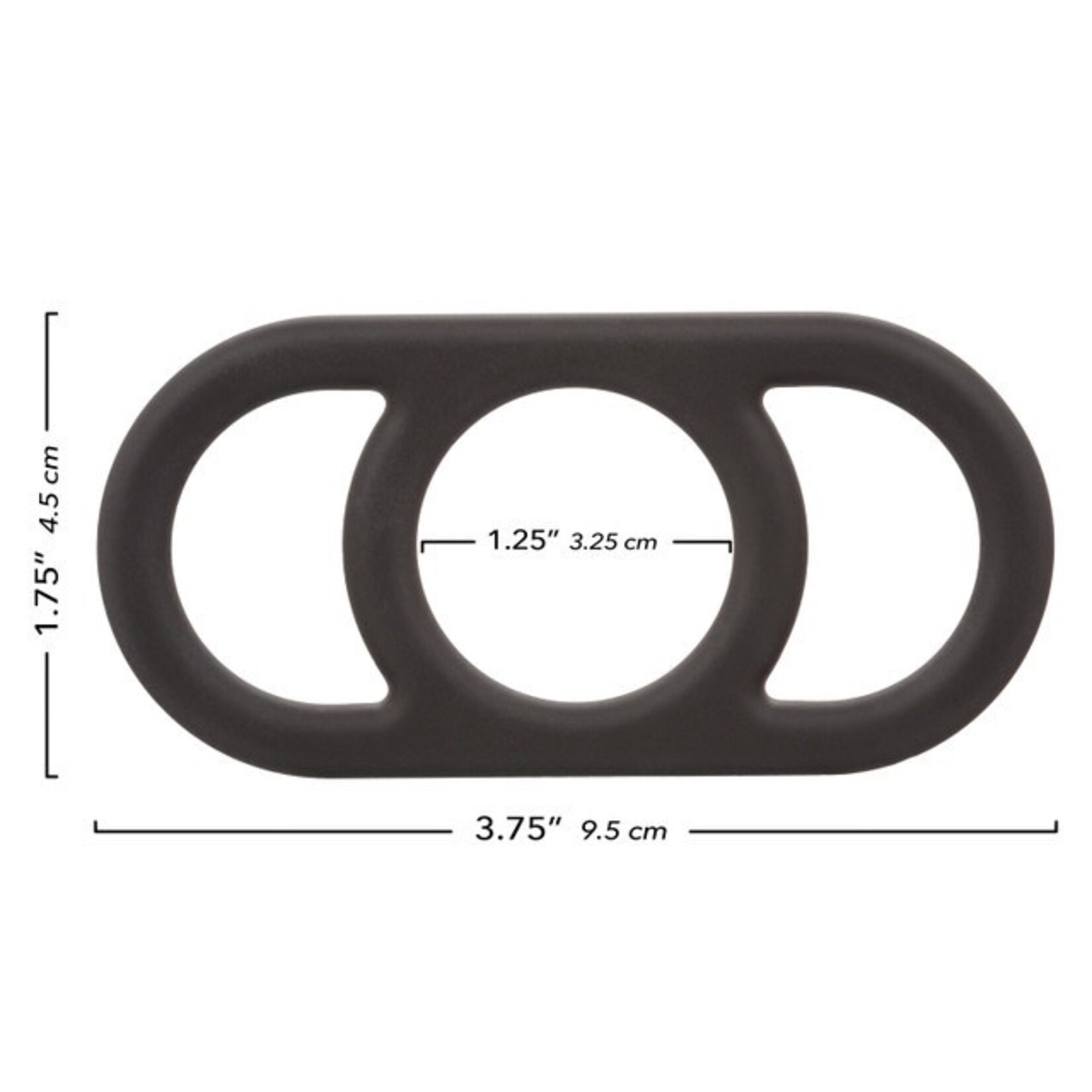 CALEXOTICS ALPHA LIQUID SILICONE COMMANDER RING - BLACK