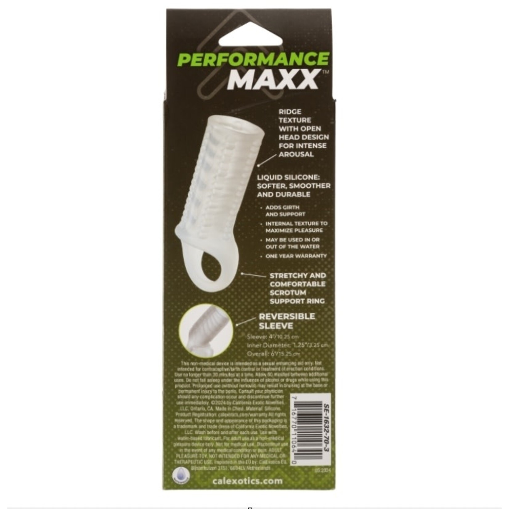 CALEXOTICS PERFORMANCE MAXX LIQUID SILICONE REVERSIBLE SLEEVE