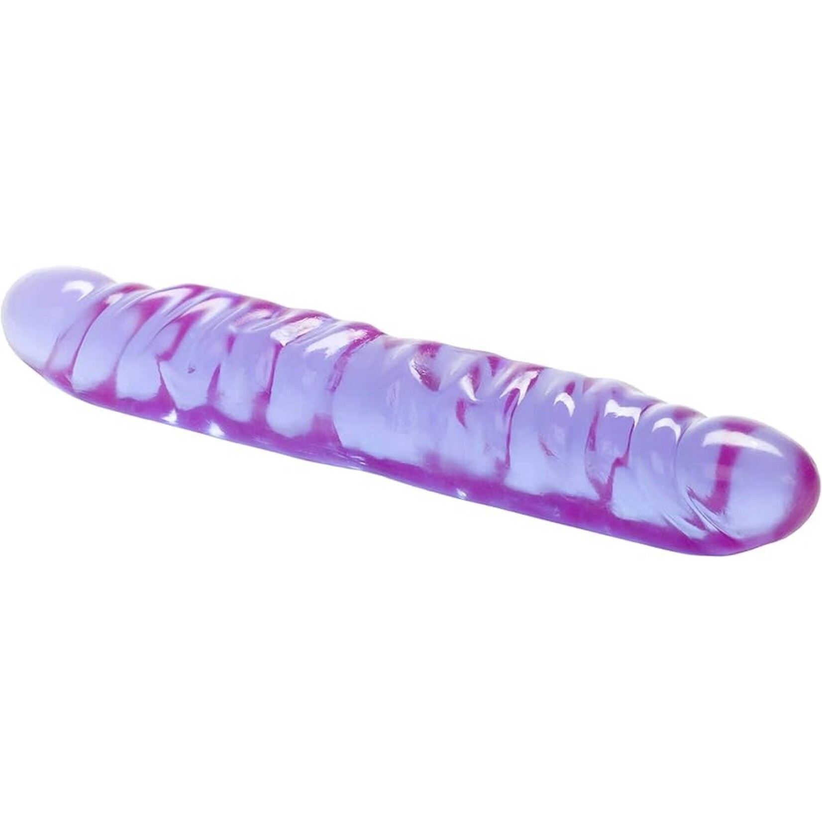 CALEXOTICS REFLECTIVE GEL 12 INCH VEINED DOUBLE DILDO